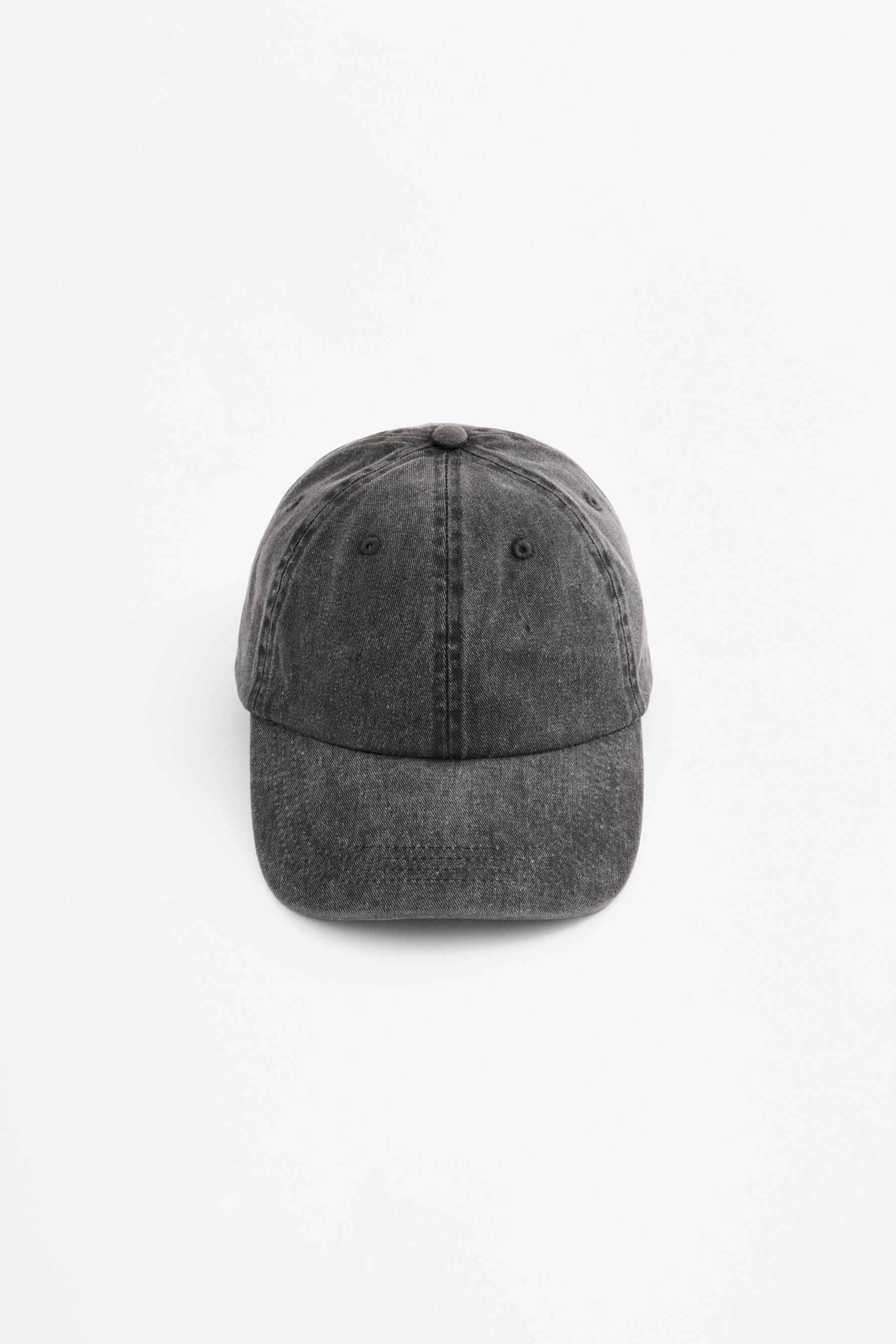 Faded-effect cap — BLACK