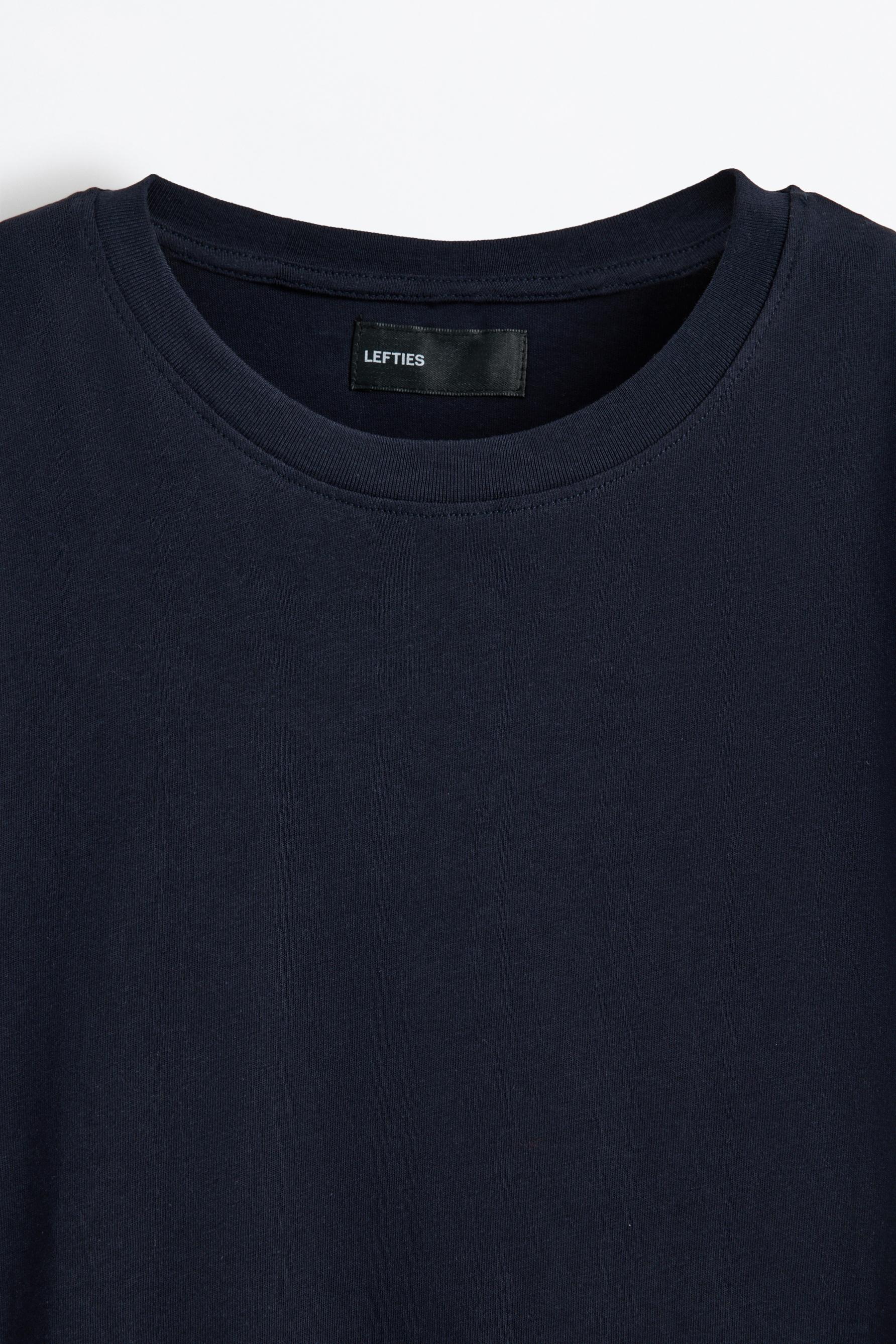 Basic round neck T-shirt — NAVY
