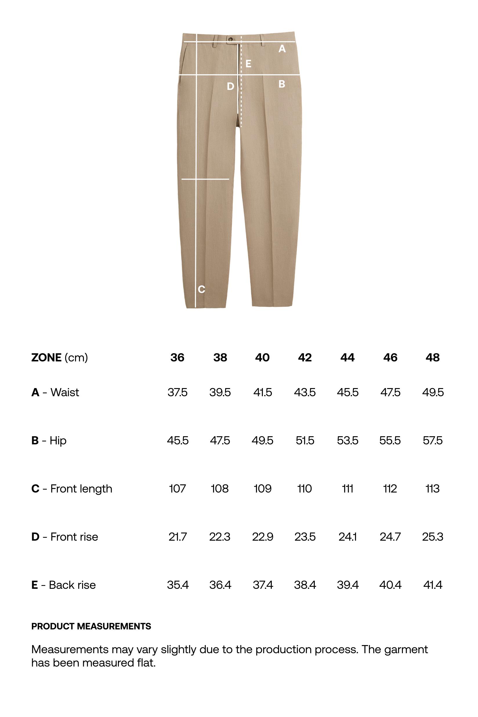 100% linen suit trousers — BROWN