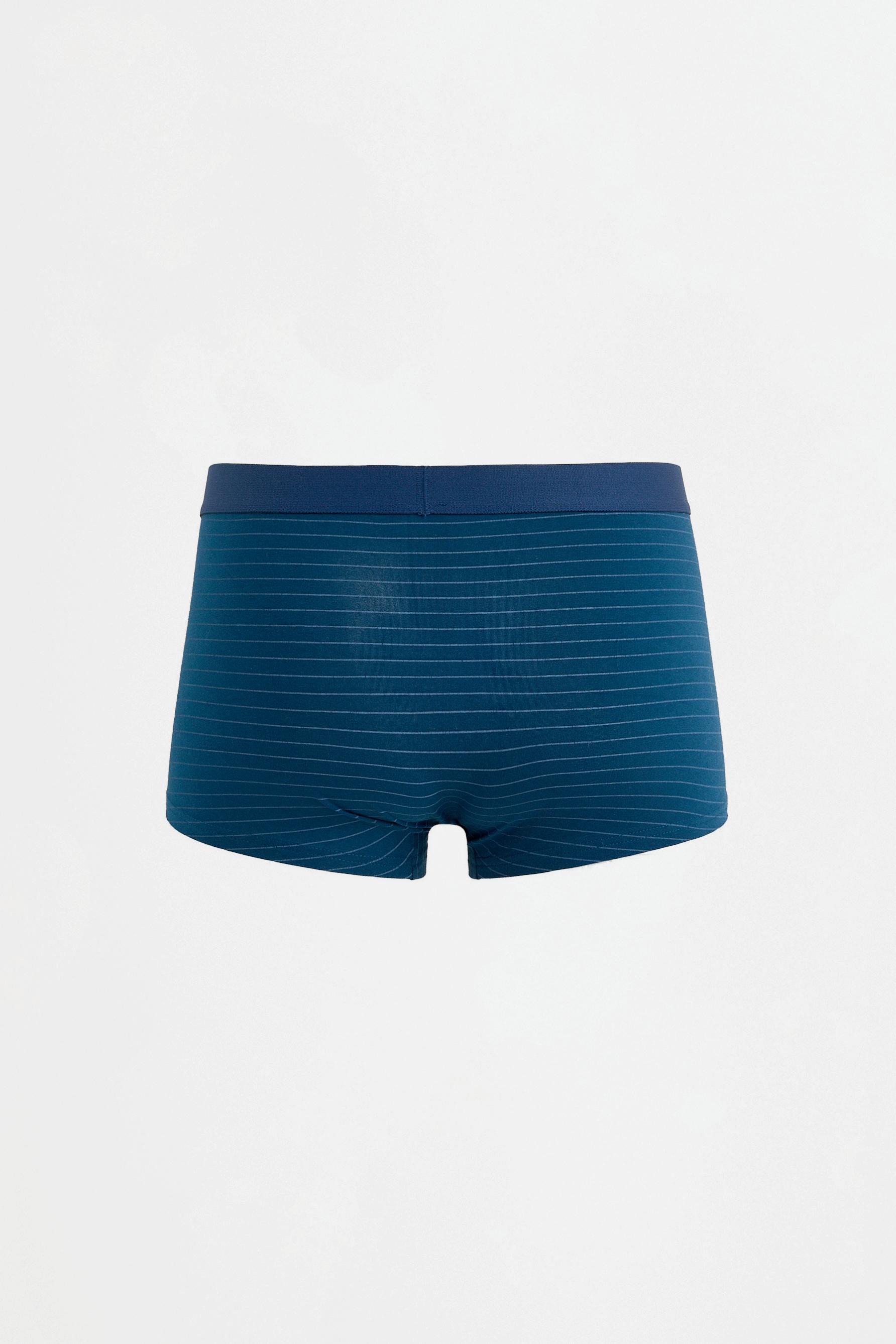 Striped Boxers (5-Pack) — GREY/BLUE
