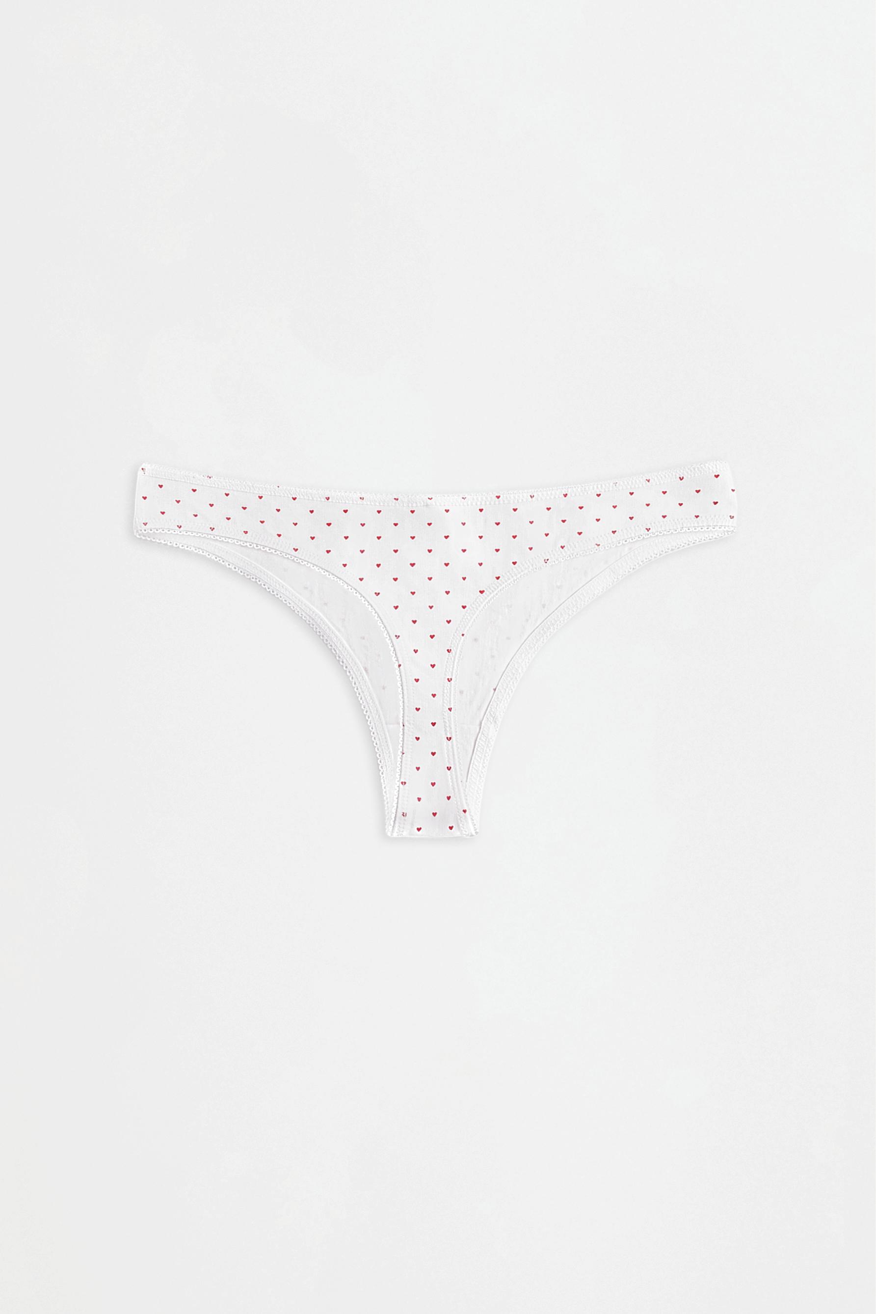 Pack 7 cotton thongs — RED