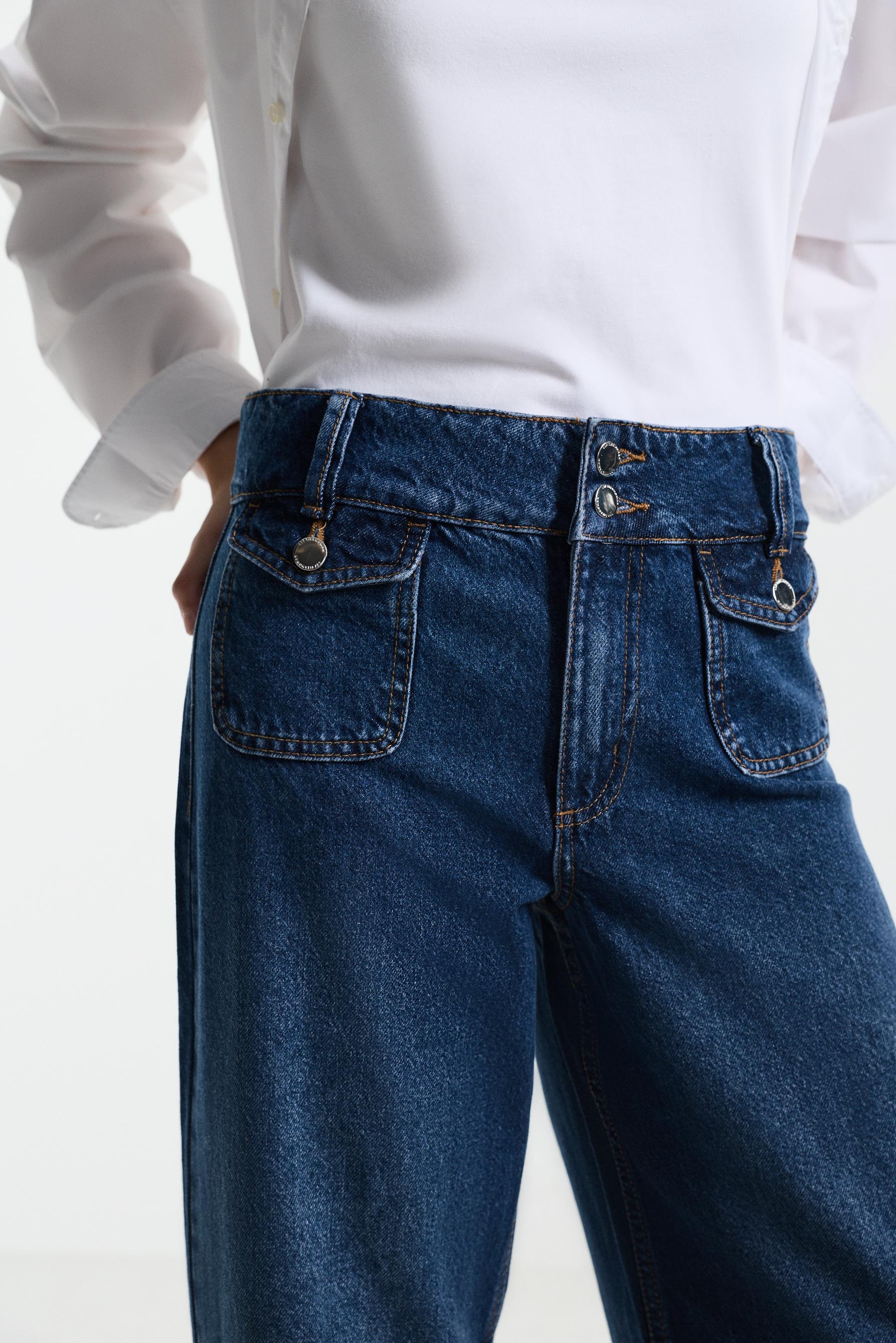 Wide-leg jeans with pockets — PALE INDIGO