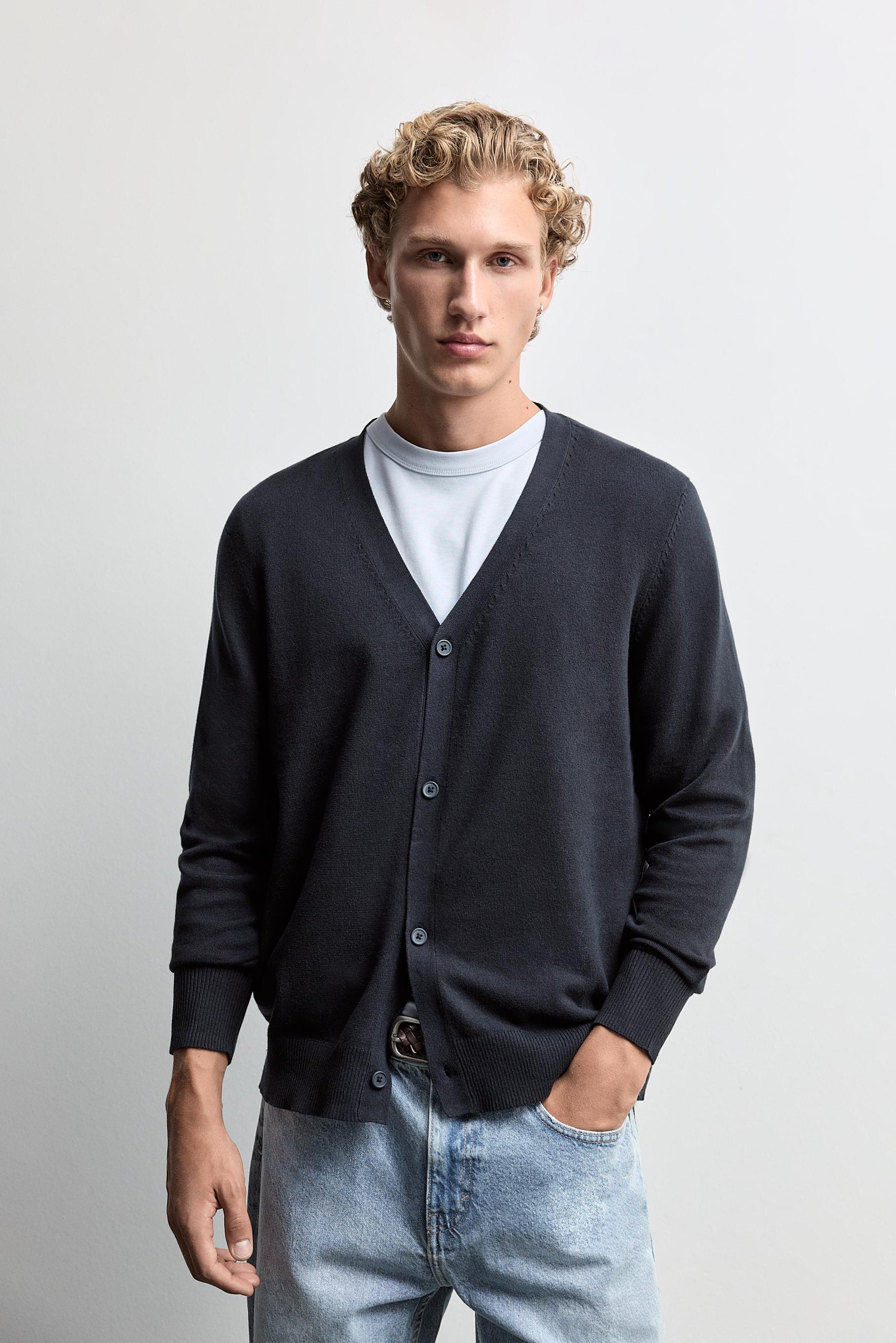Basic cardigan — NAVY