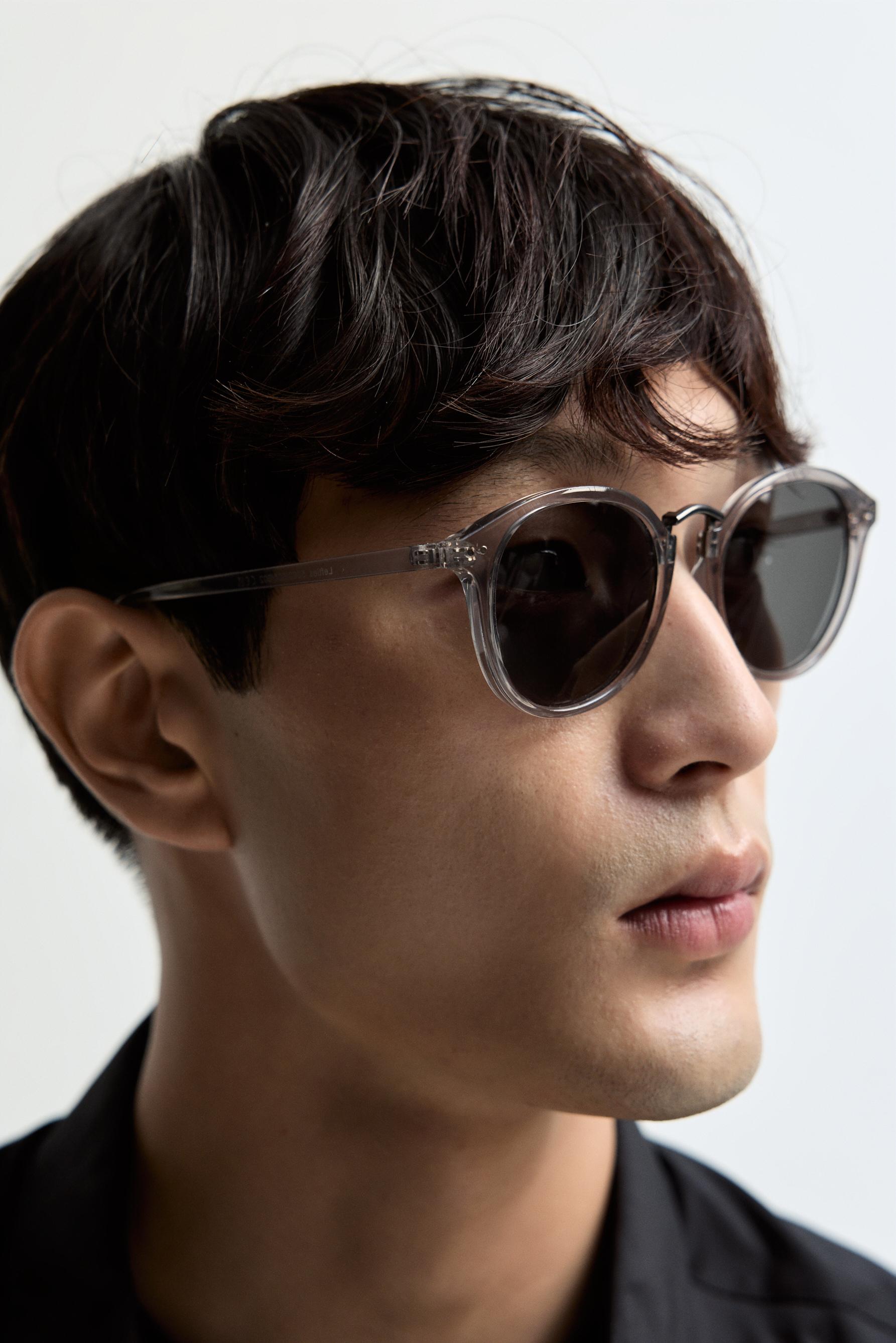 Transparent round glasses — GREY (alternate view)