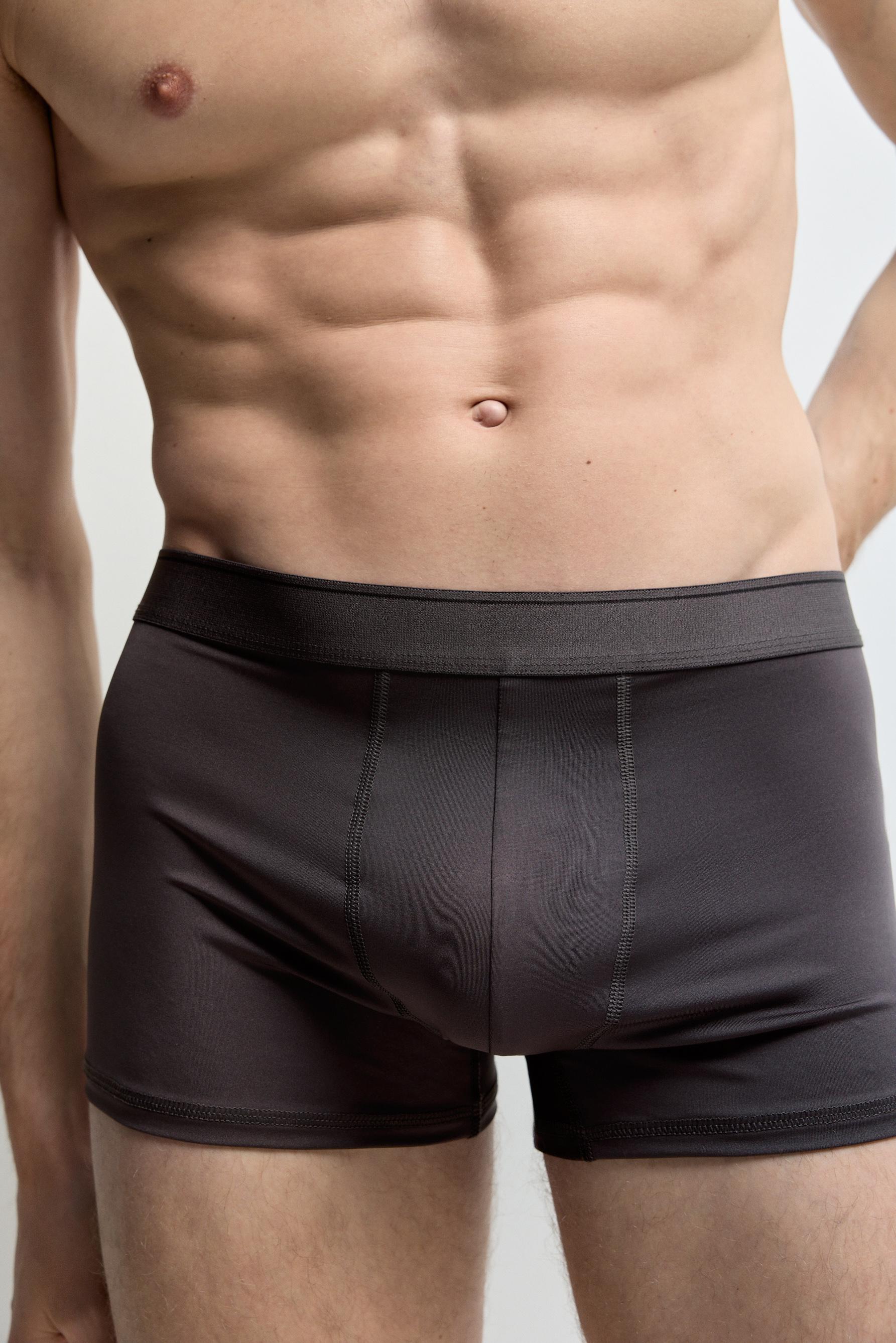 Microfibre boxers (Pack 3) — BROWN