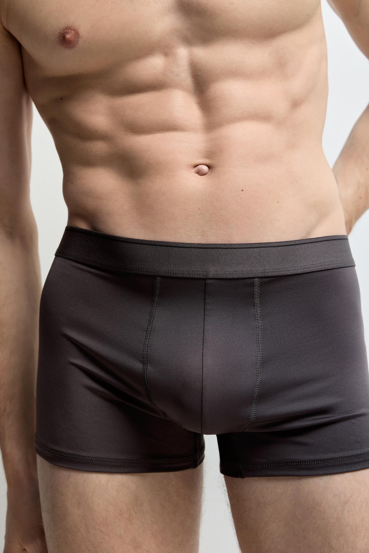 Microfibre boxers (Pack 3) — BROWN