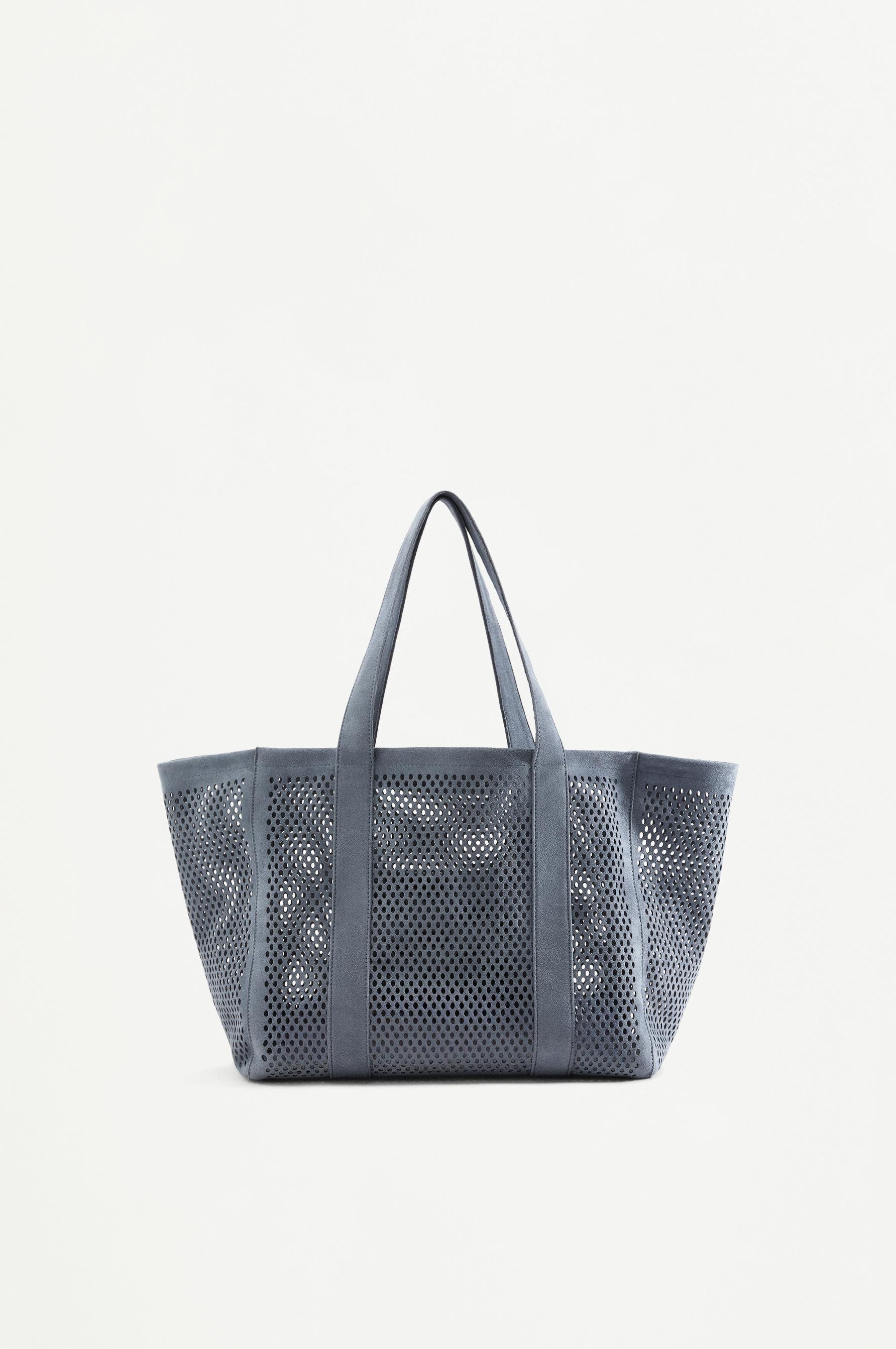 Openwork shopper bag — BLUE
