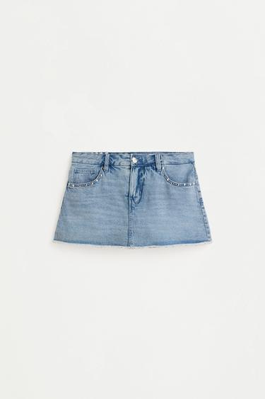 Studded denim skirt — INDIGO 6