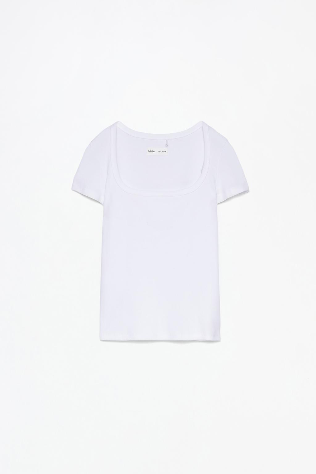 Camiseta canalé cuello olla
