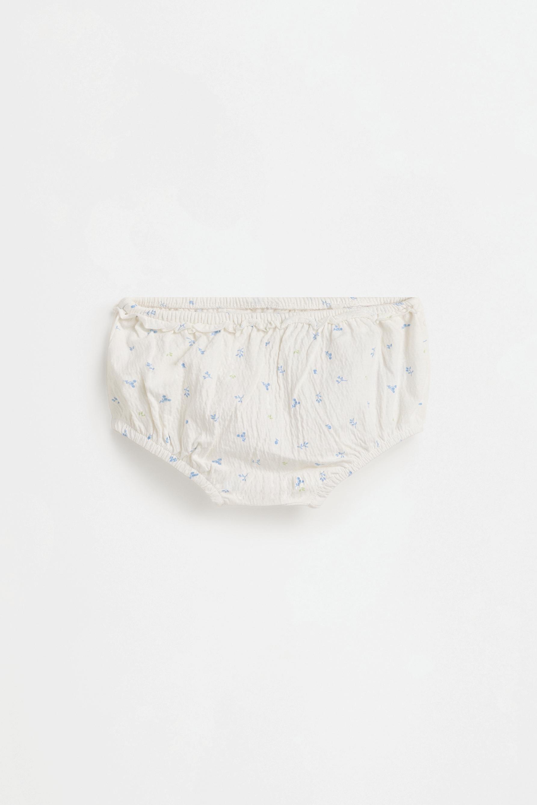 Crepe dress and bloomer set — OFF WHITE