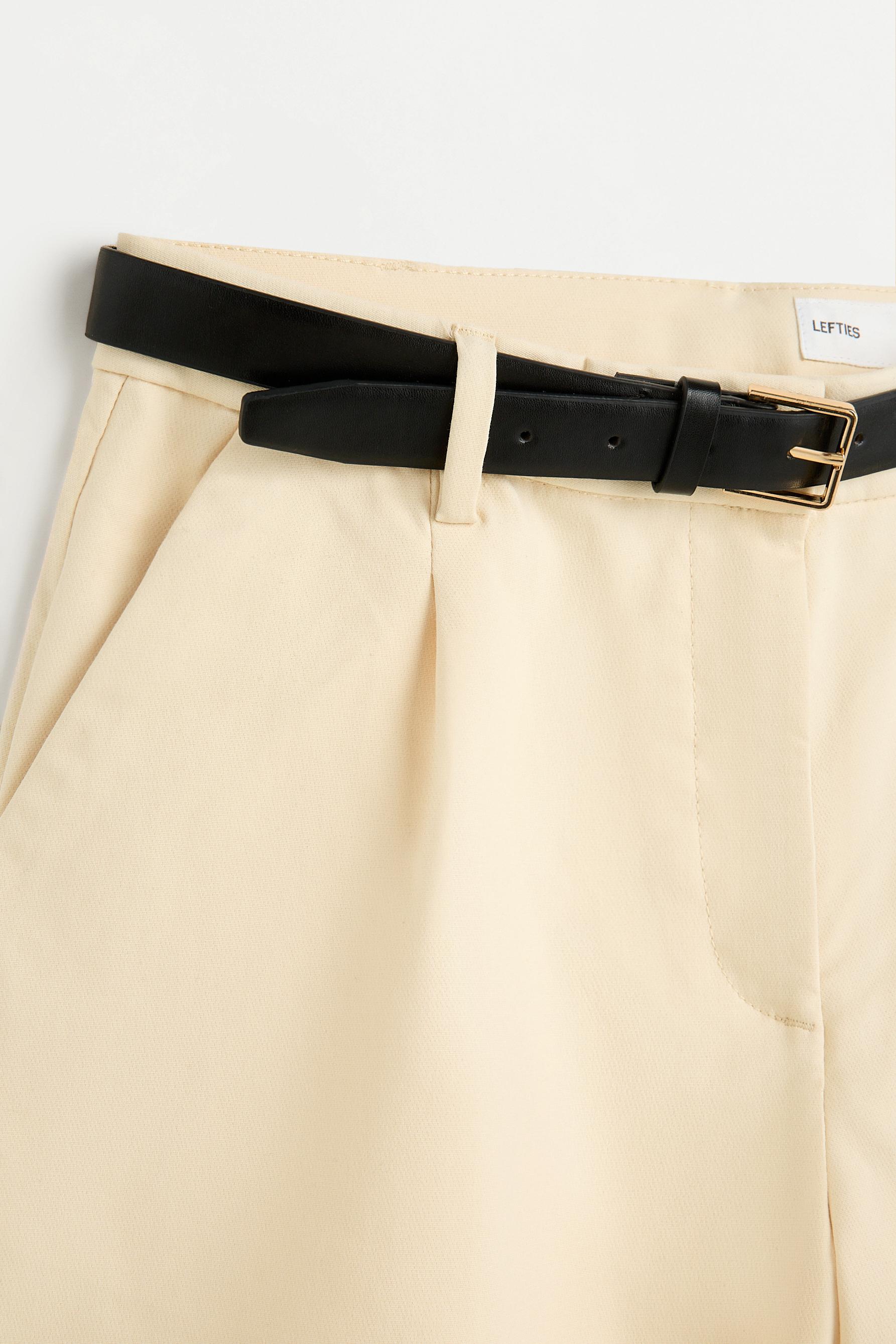 Darted shorts — VANILLA