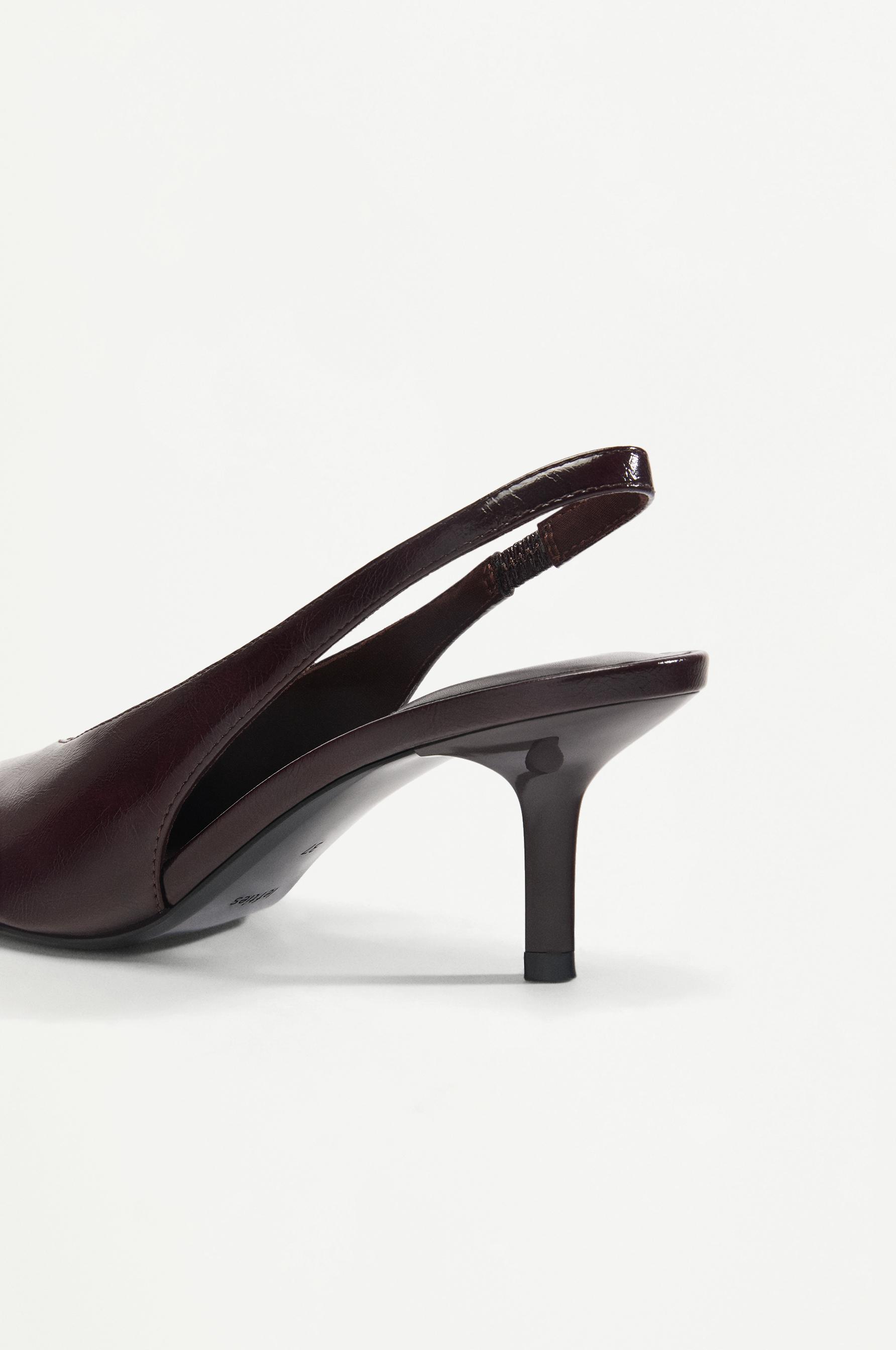 Slingback heels — BURGUNDY