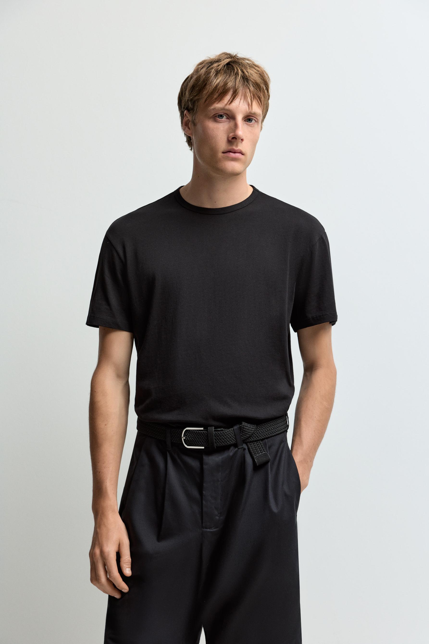 Texture T-shirt — BLACK