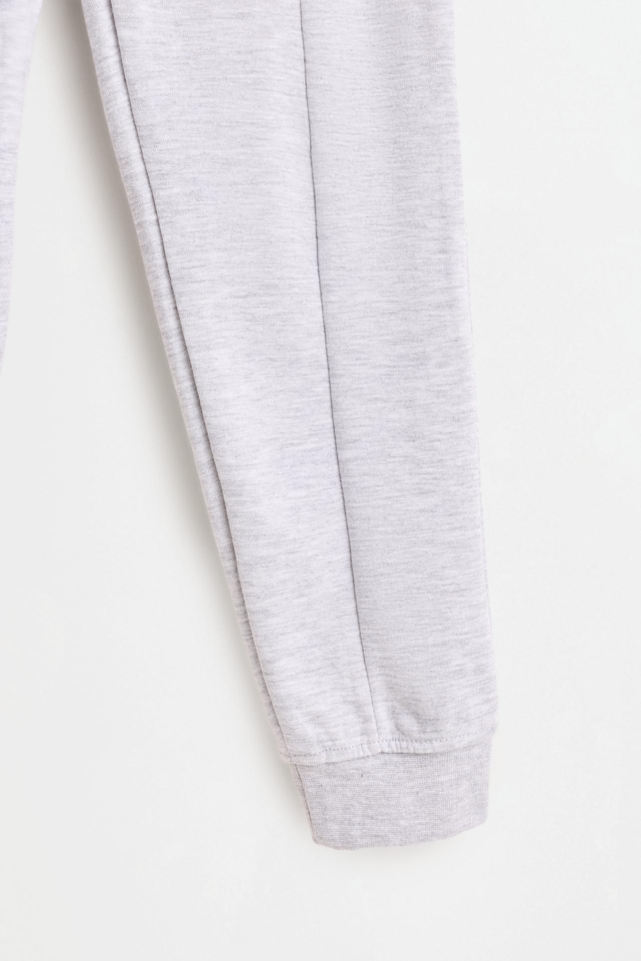 Interlock plush joggers — GREY MARL