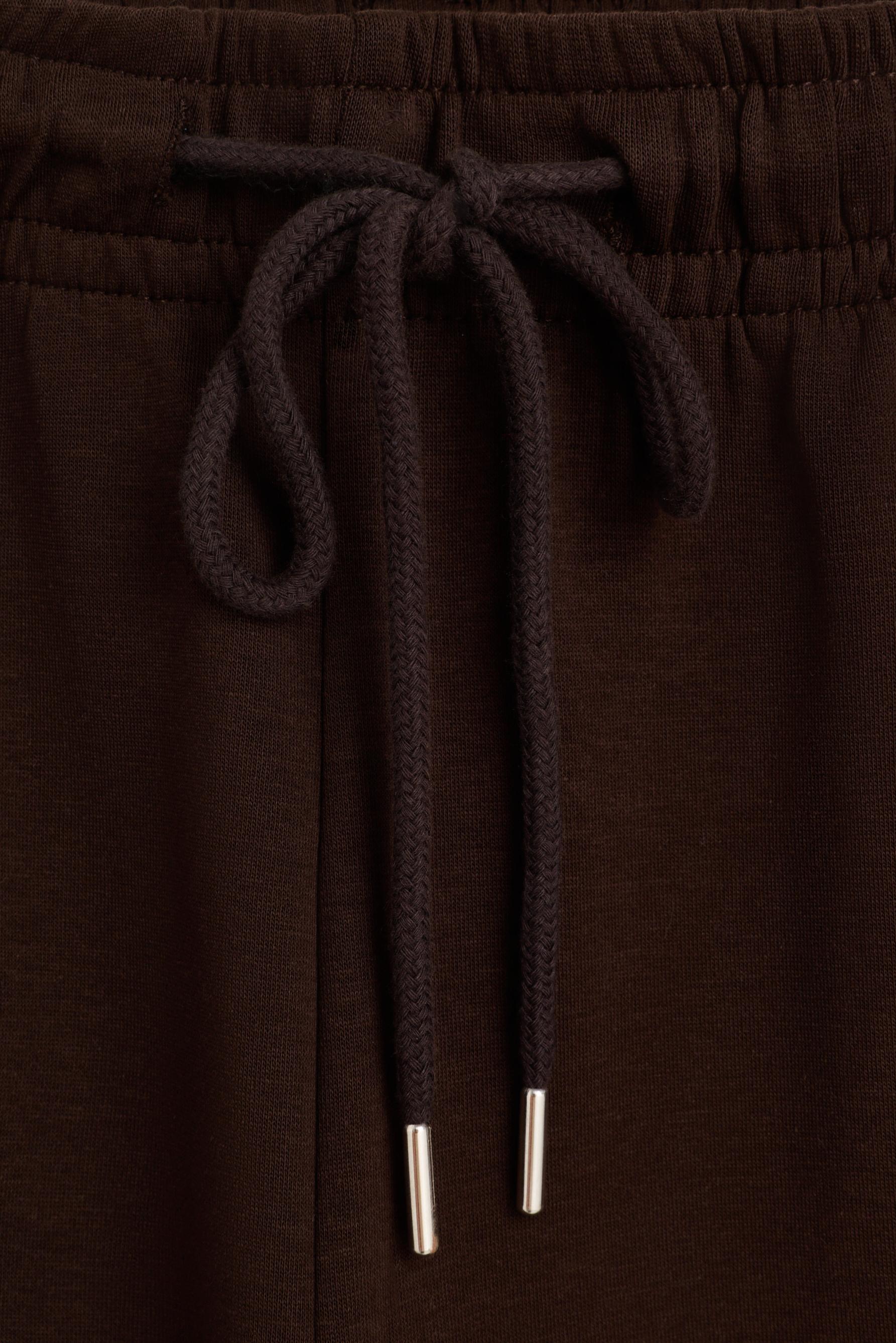 Basic wide-leg tracksuit trousers — CHOCOLATE