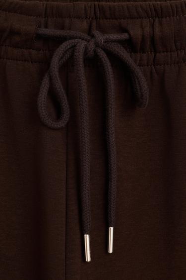 Basic wide-leg tracksuit trousers — CHOCOLATE 7