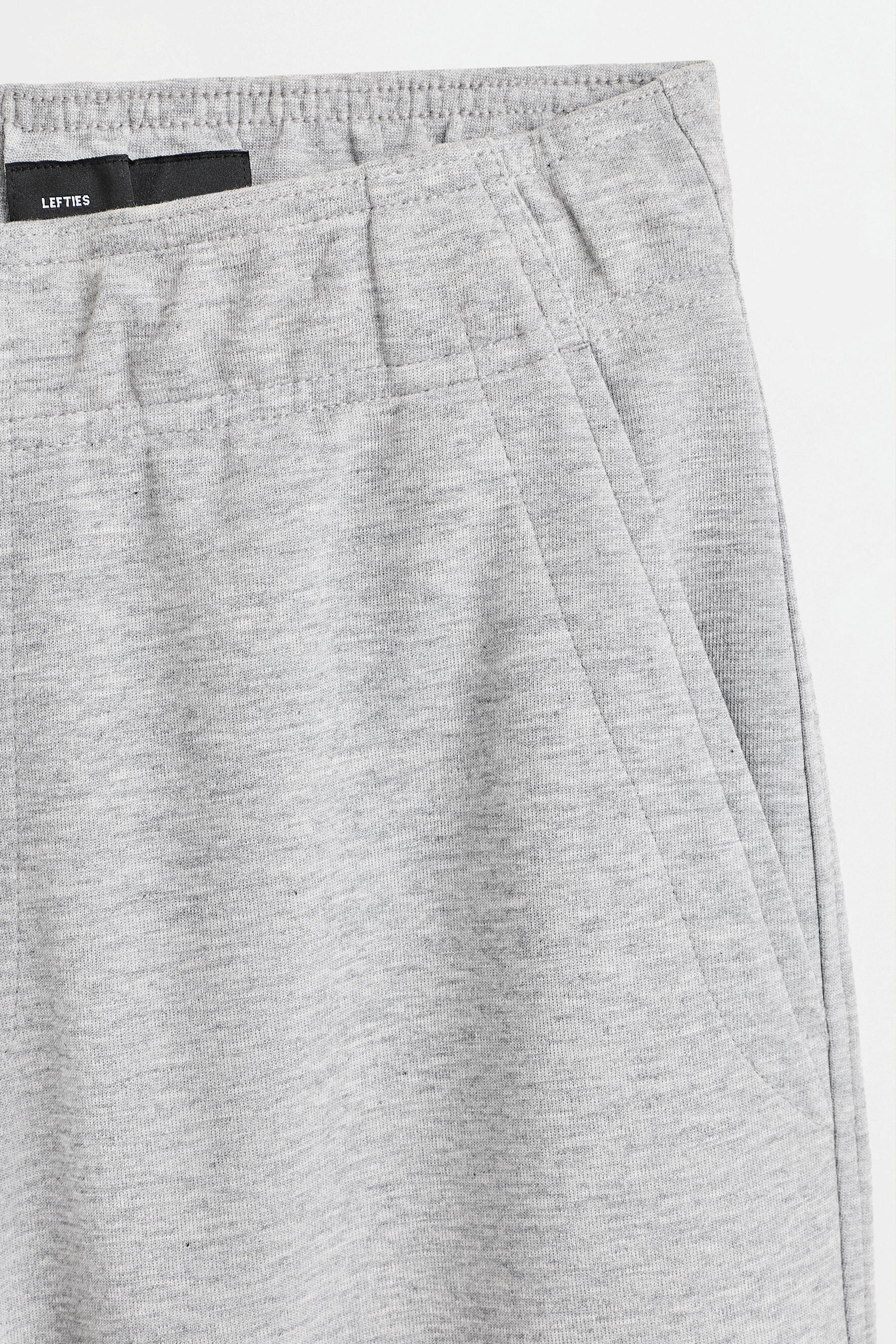 Interlock baggy joggers — GREY MARL