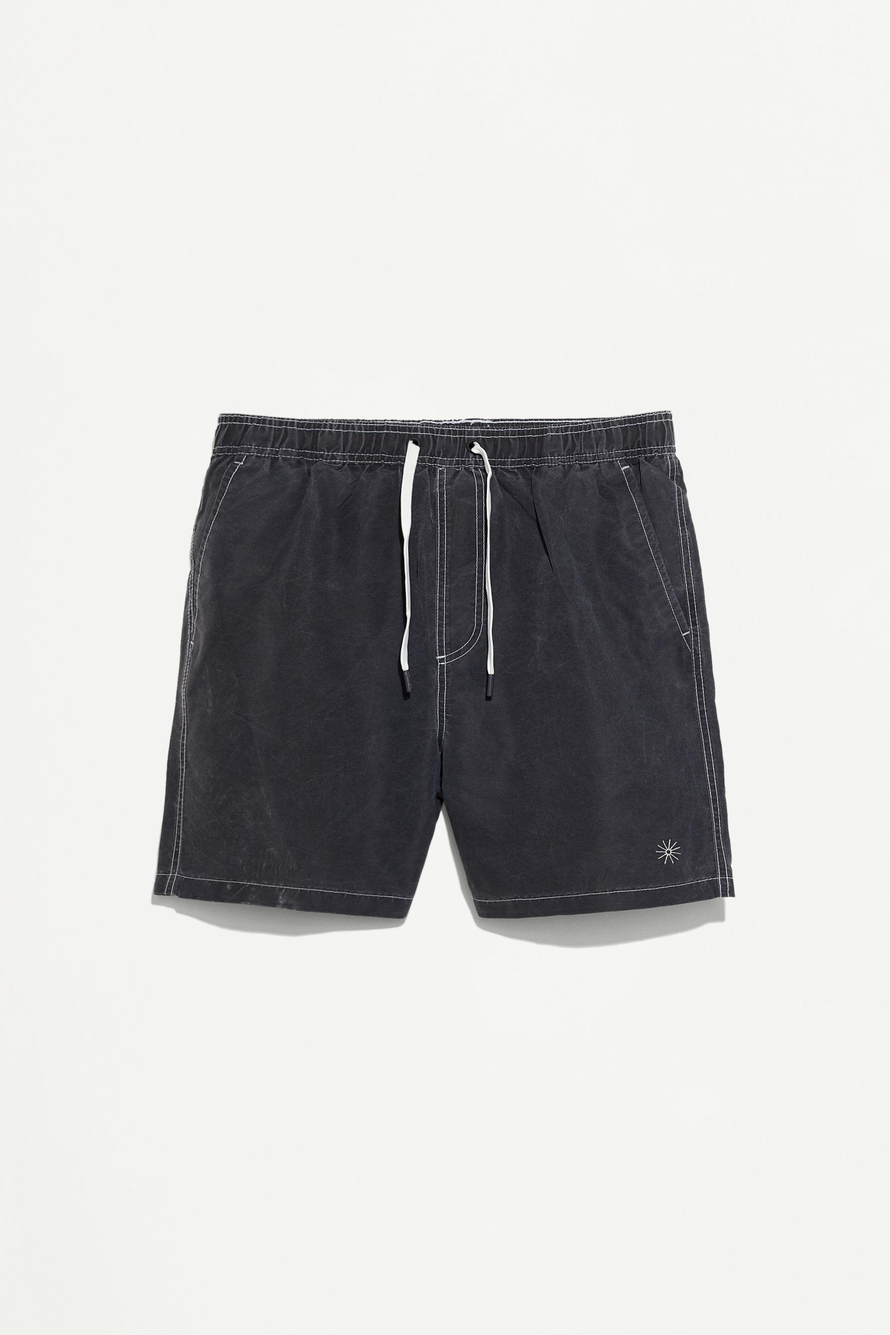 Faded-effect regular swimsuit — BLACK