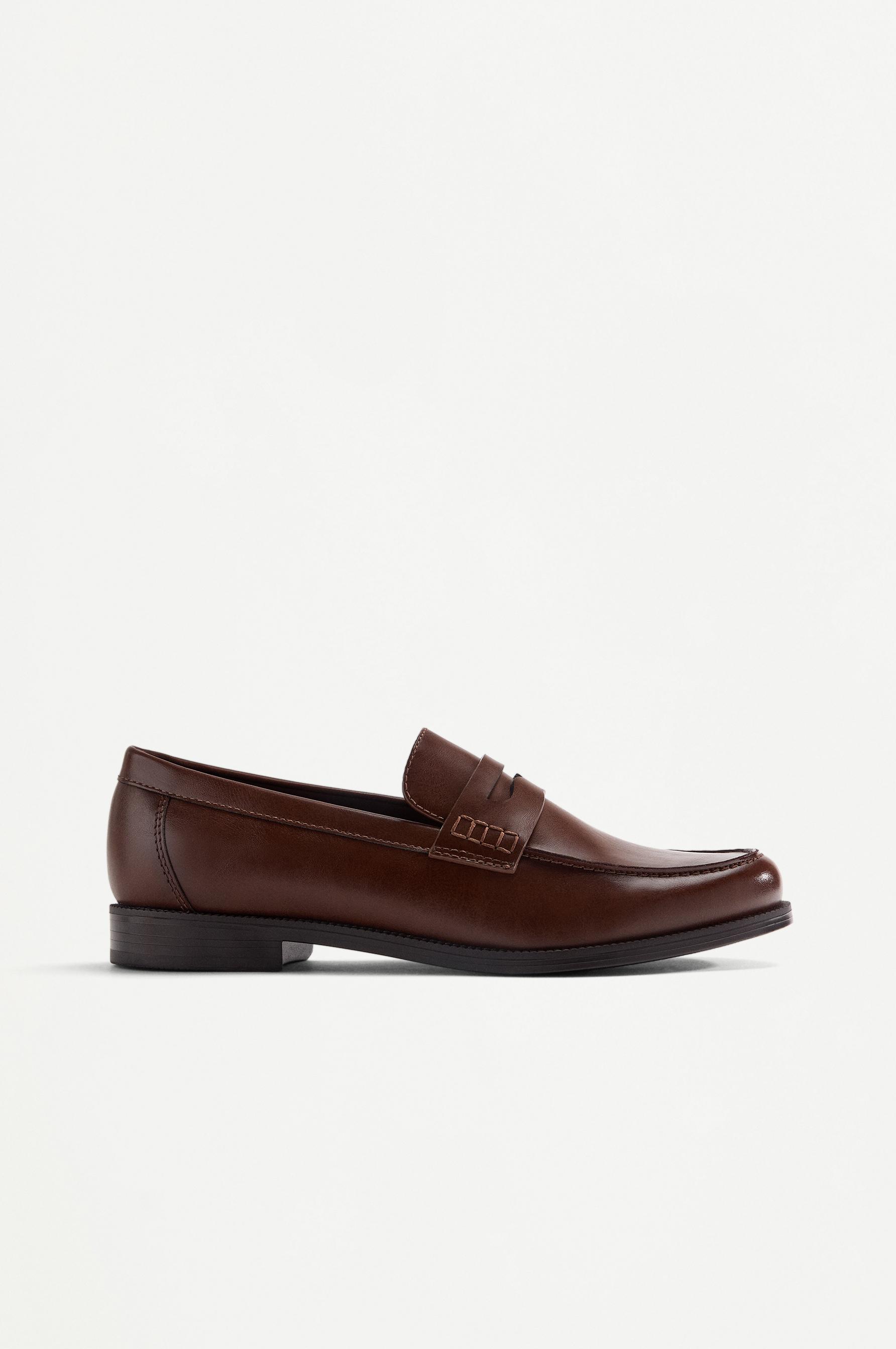 Tailored Penny Loafers — BROWN