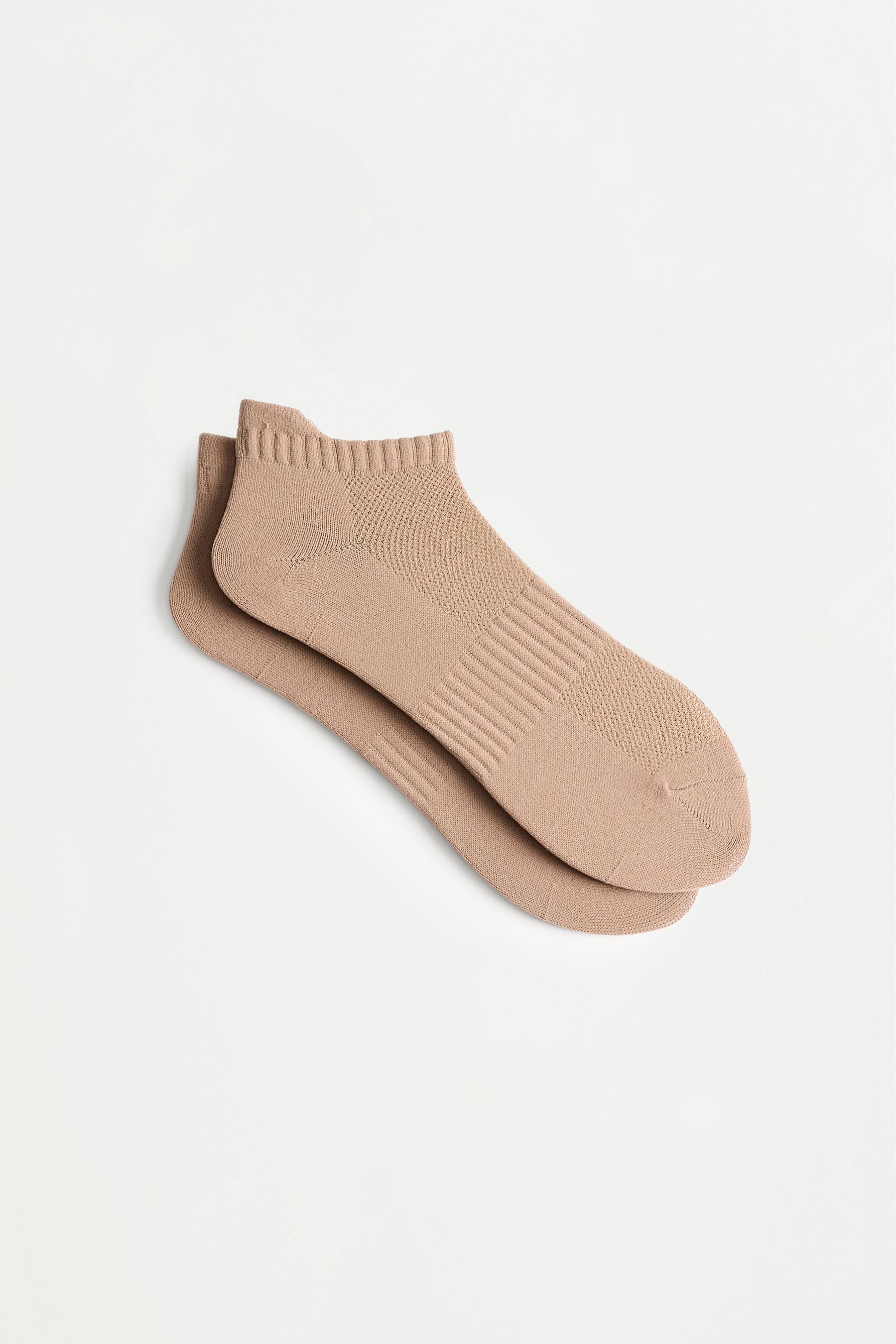 Sports ankle socks (5-pack) — CHOCOLATE
