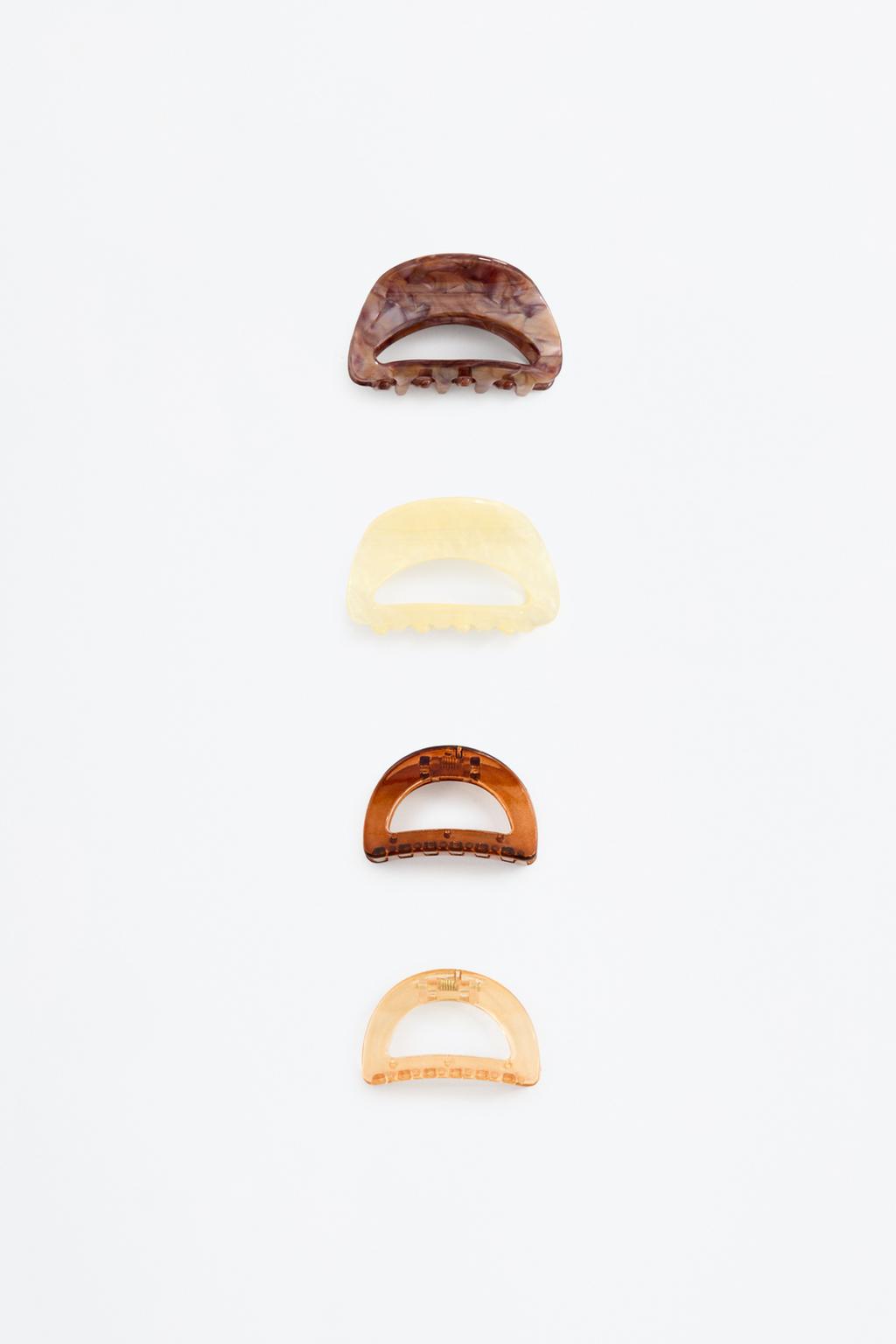 Pack of 4 contrast hair clips