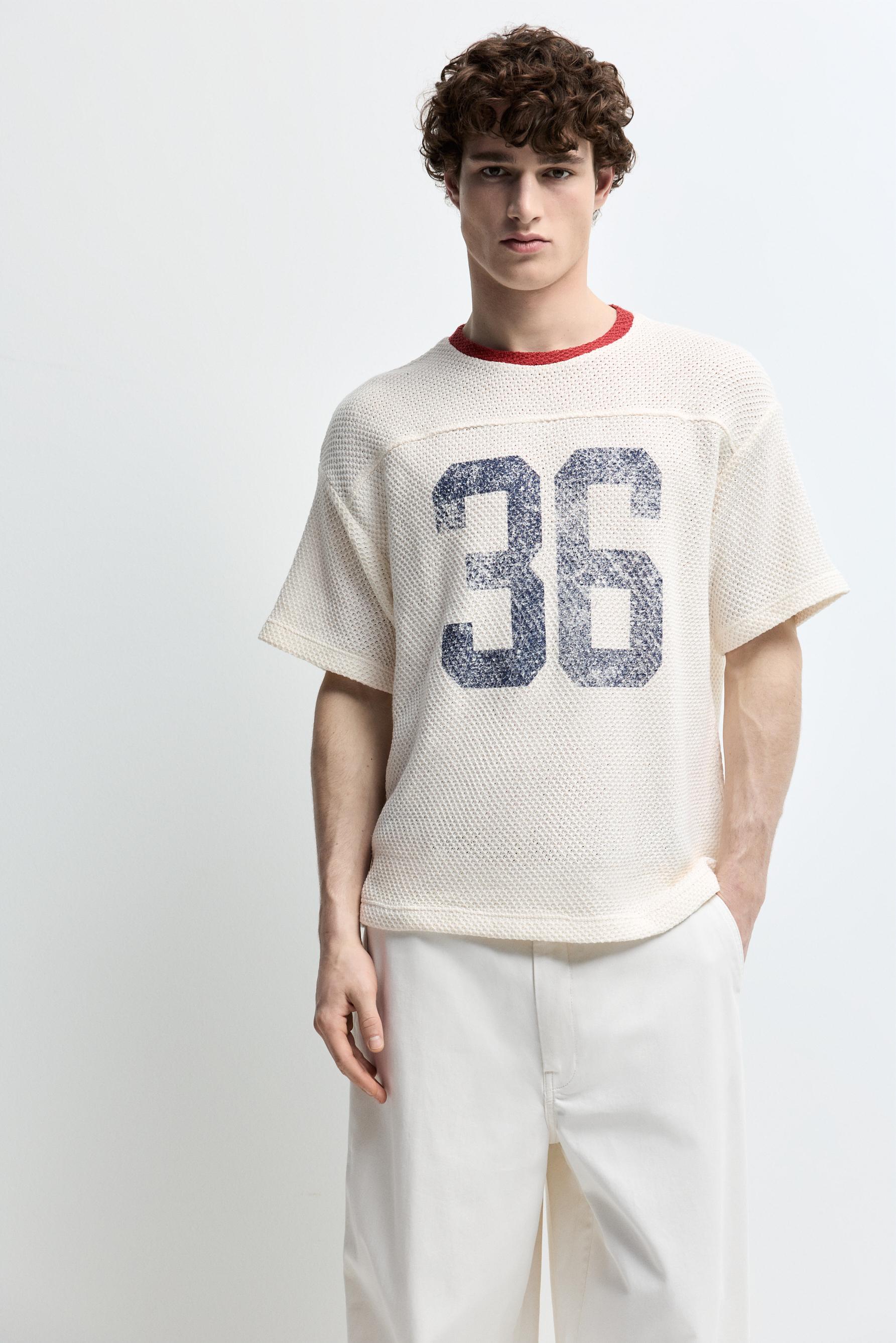 Camiseta oversize estampada textura