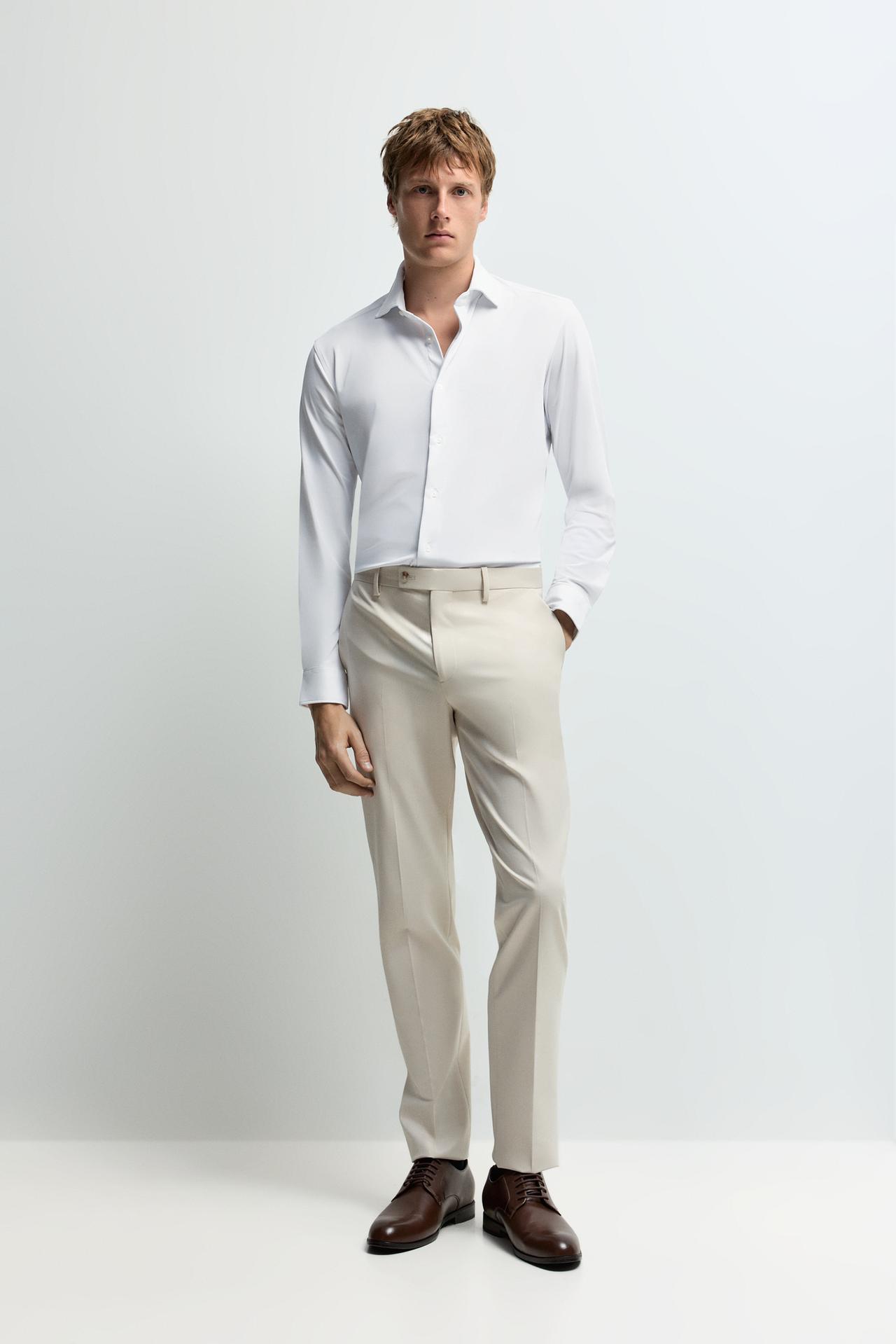 Slim fit tailored shirt — WHITE