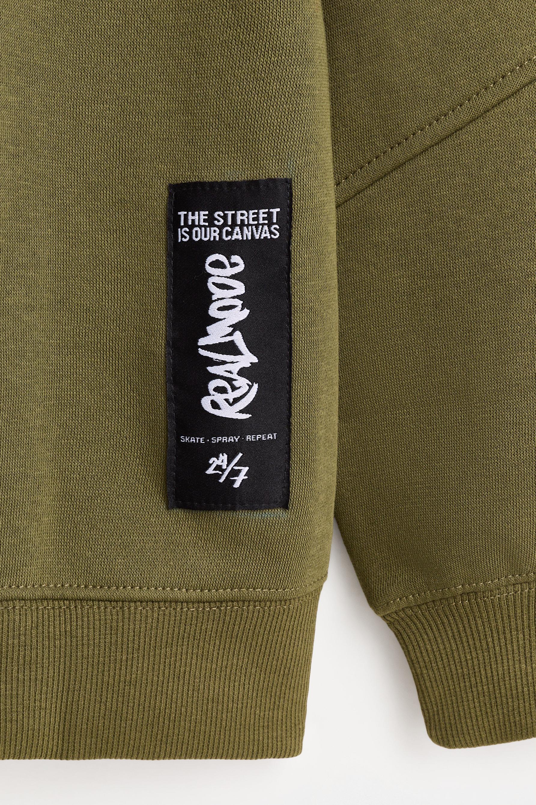 Printed hoodie — KHAKI