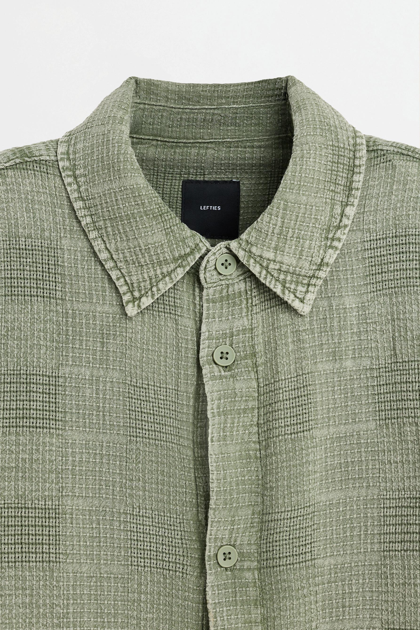 Plaid short sleeve shirt — GREEN