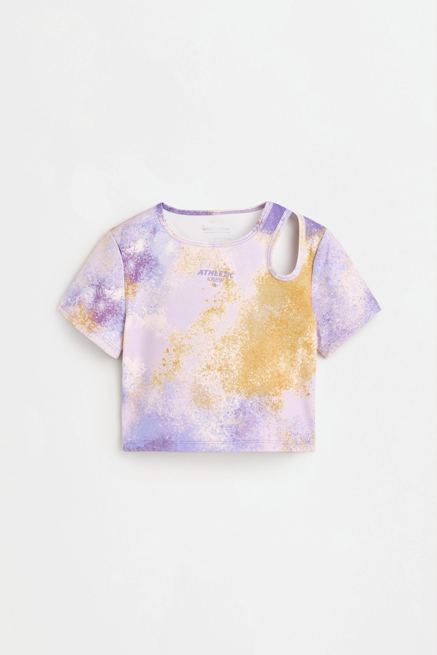 Cut-out sports top — MAUVE