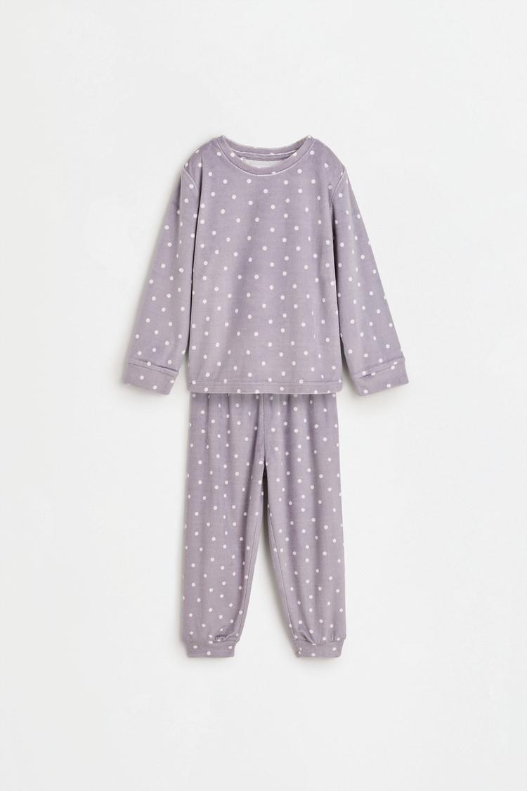 Velvety printed pyjamas — LILAC