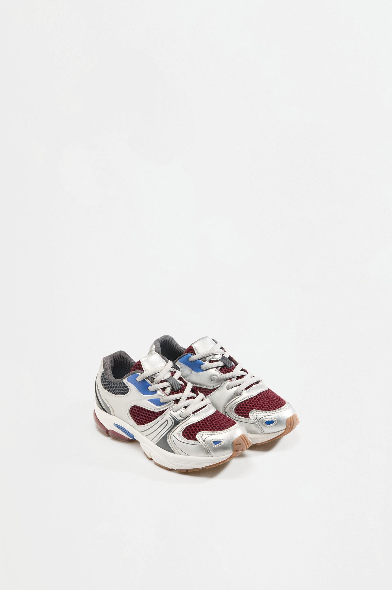 Metallic sneakers metallic — BURGUNDY