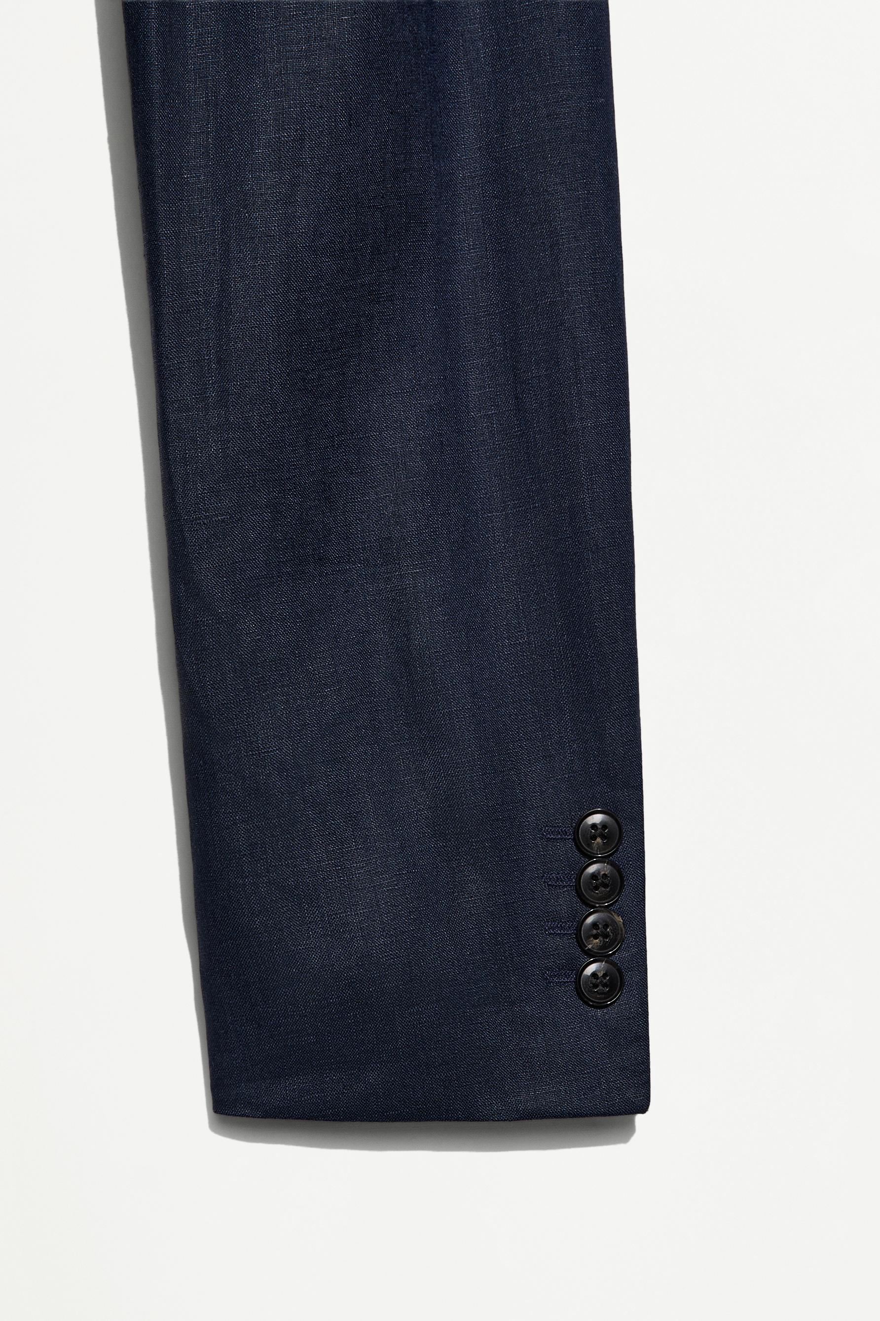 100% linen suit blazer — NAVY