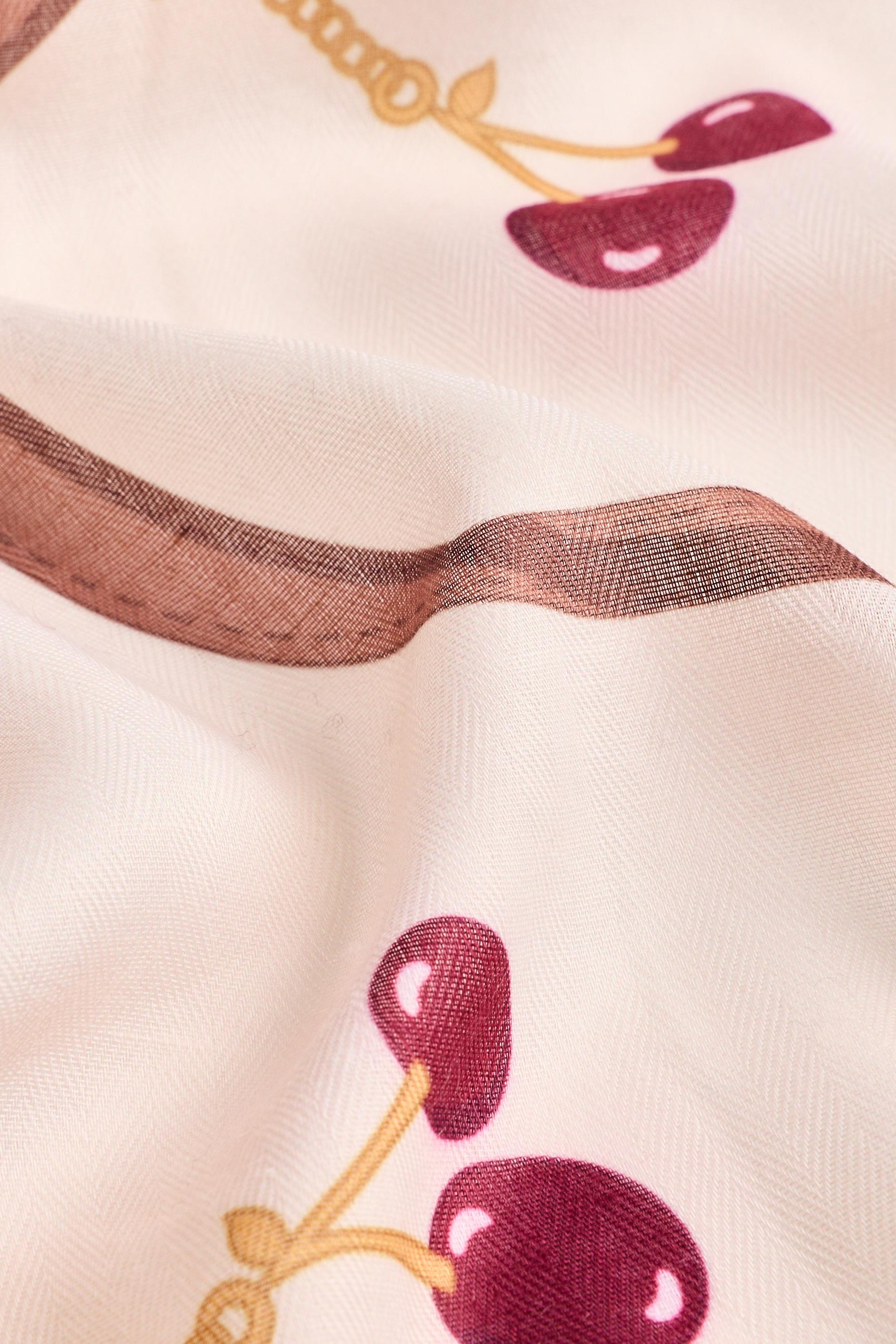 Chain print scarf — ECRU