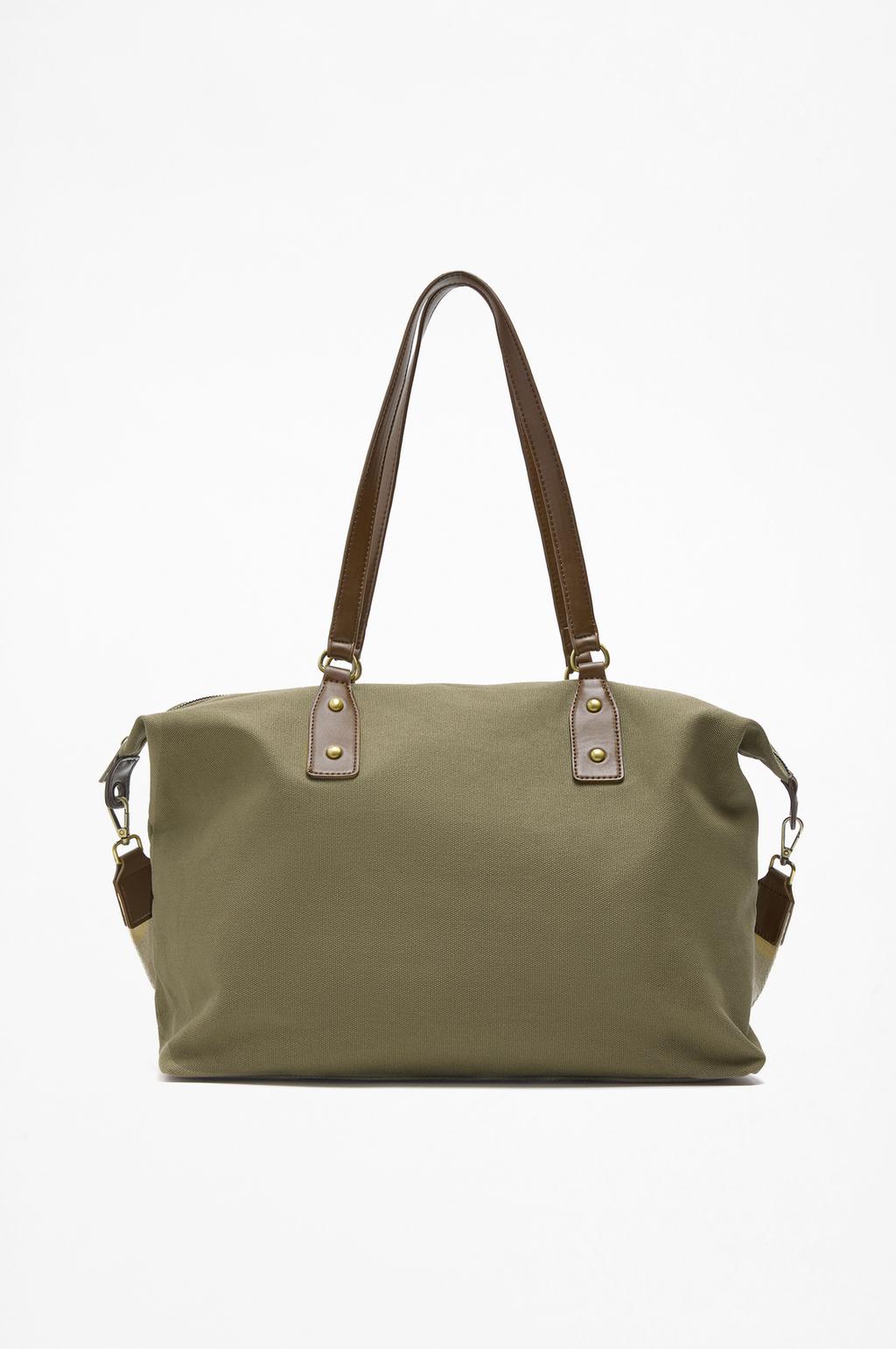 Canvas shopper bag with double handle