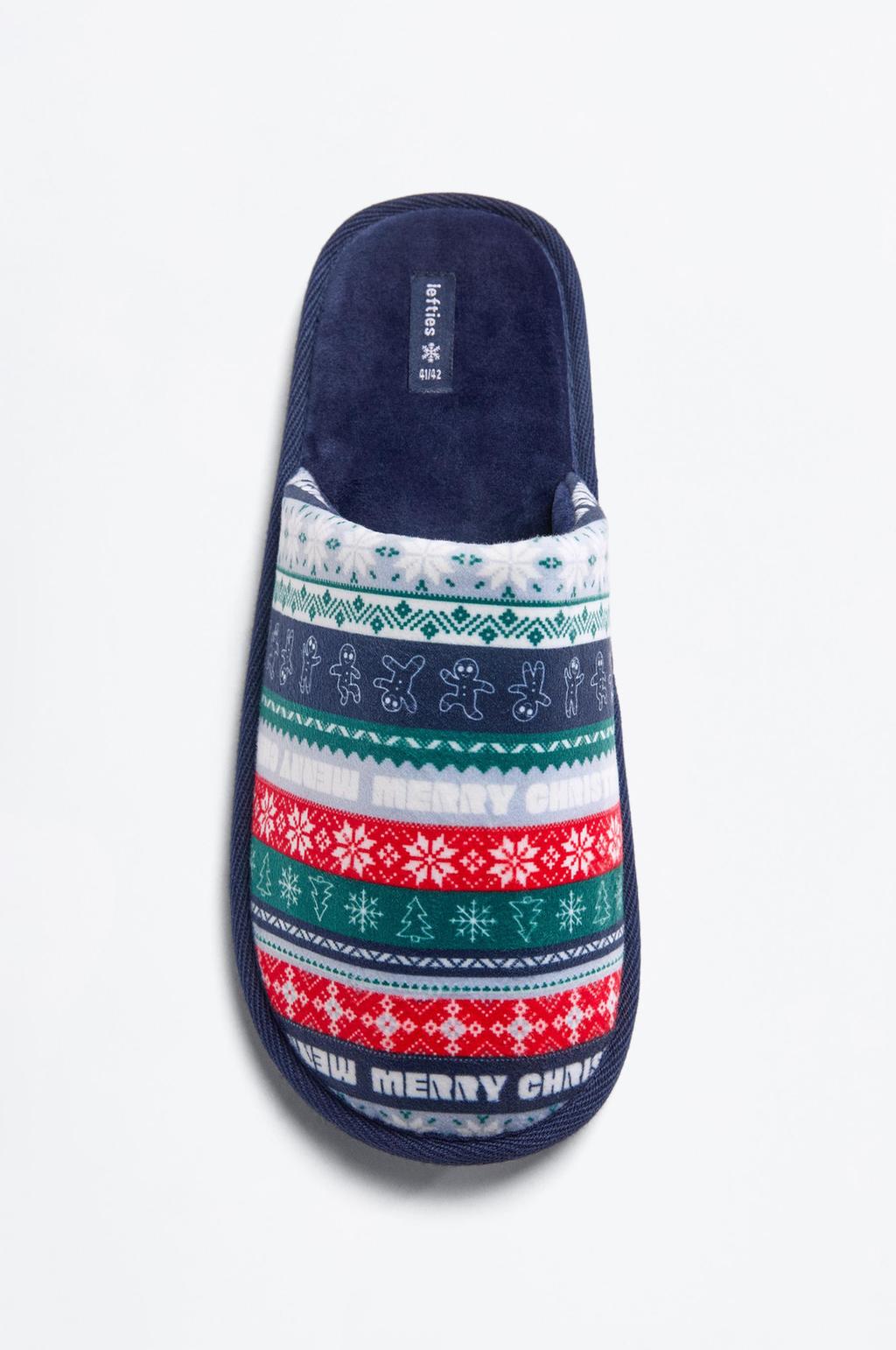 Hombre | Zapatilla de casa navideña