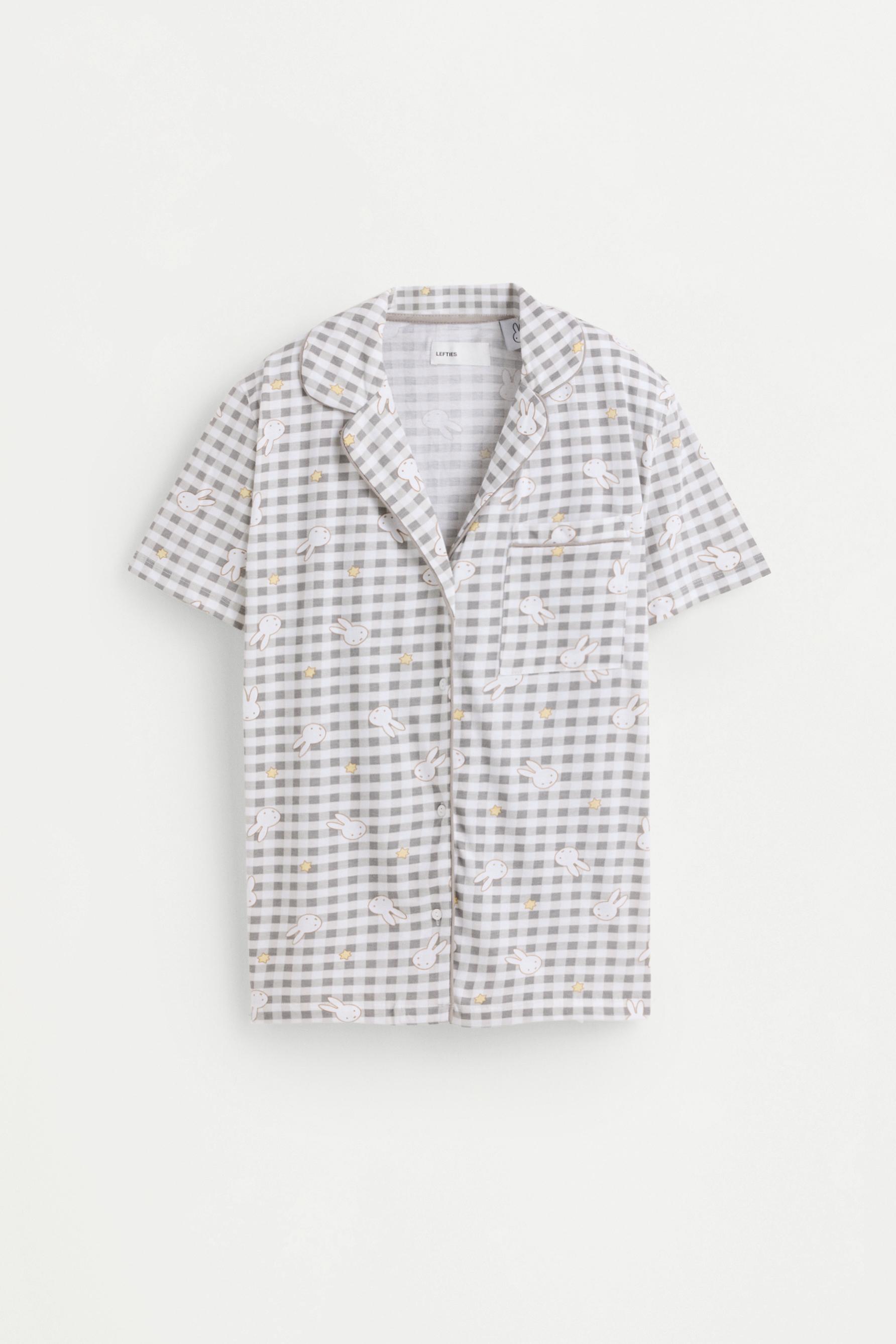 Miffy© short pajama shirt — PALE GREY