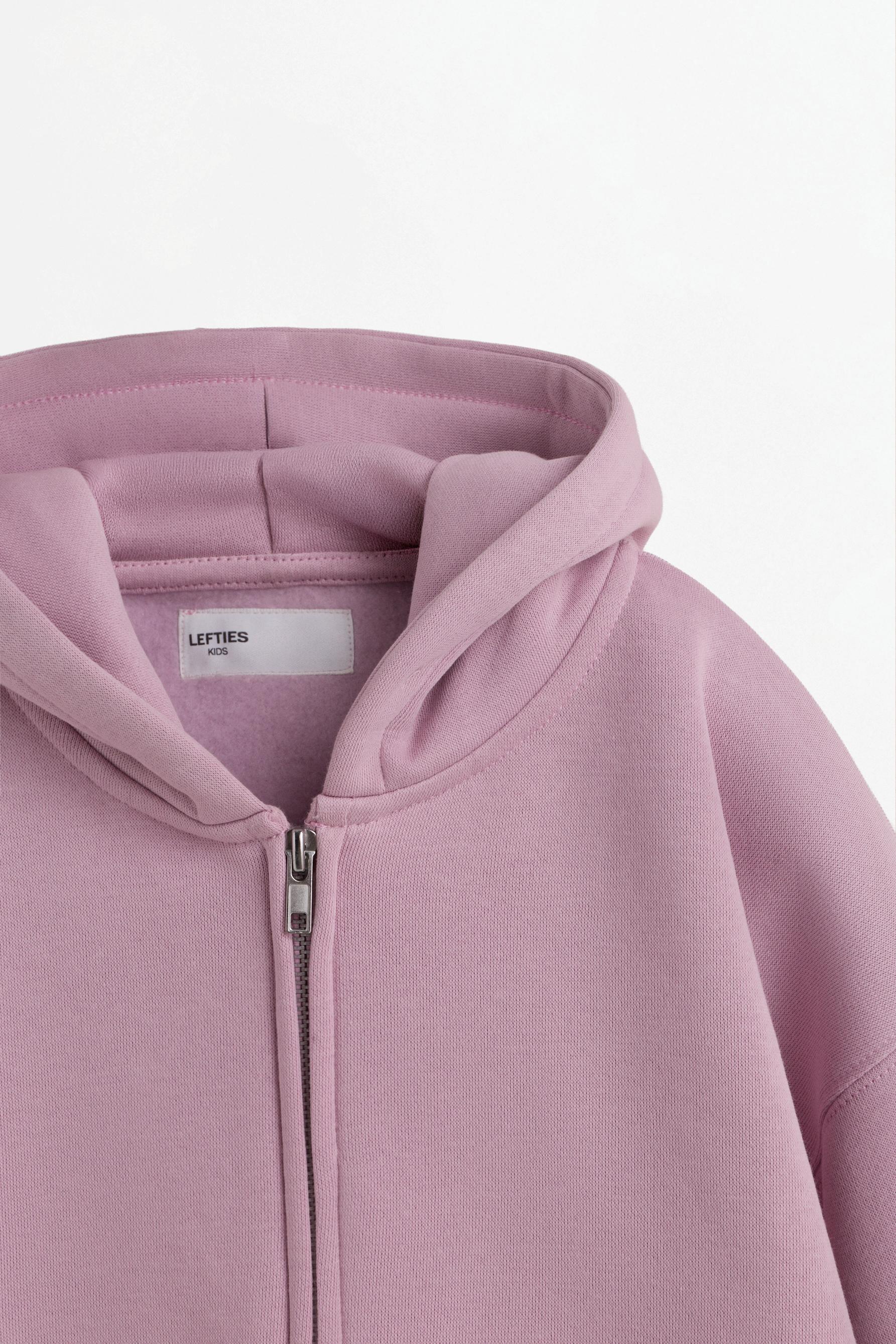 Zip-up hoodie — PALE MAUVE
