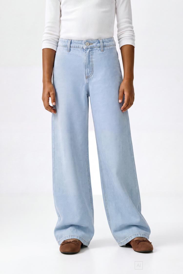 Wide-leg marine jeans — INDIGO