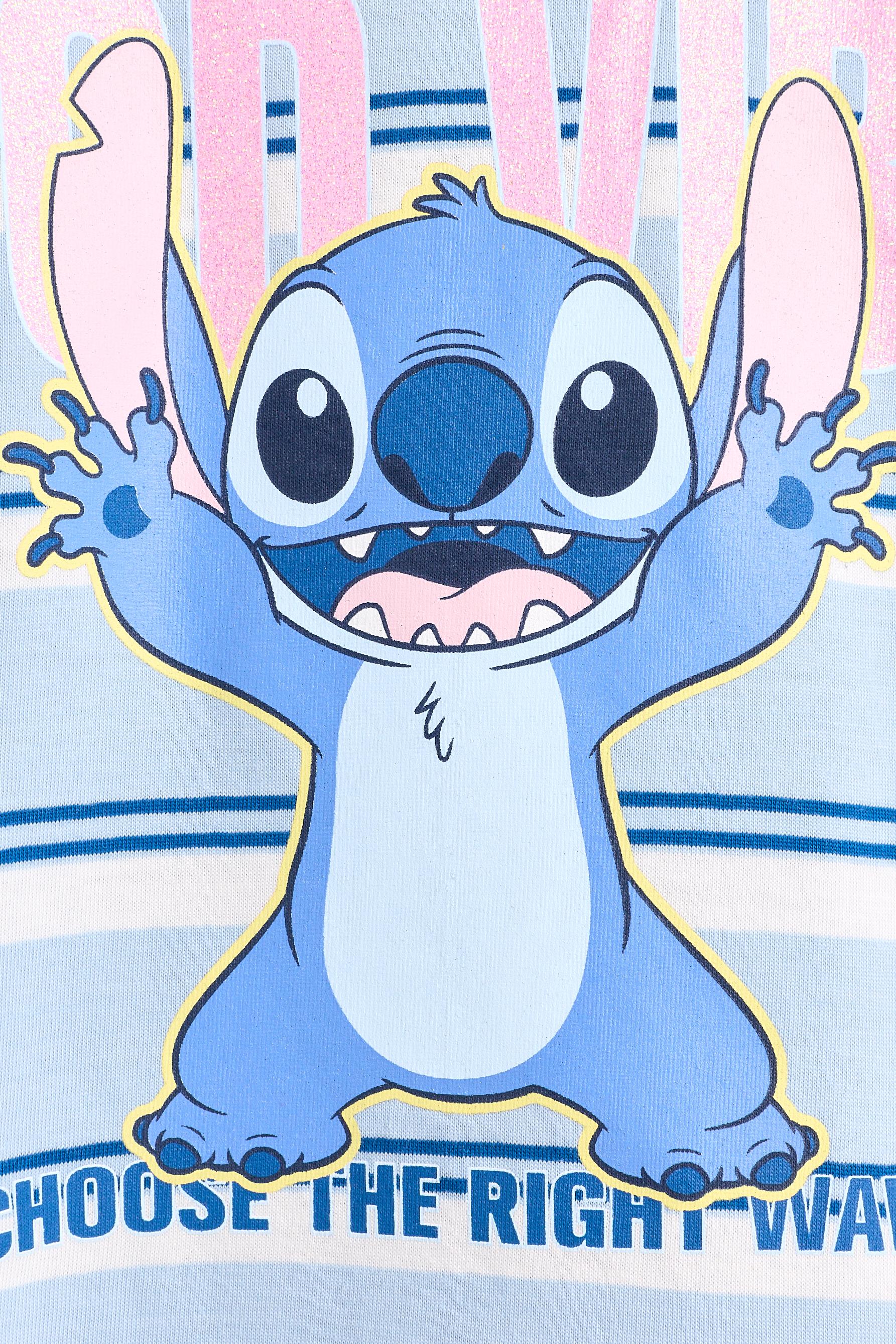Stitch ©Disney Striped T-shirt — PALE BLUE