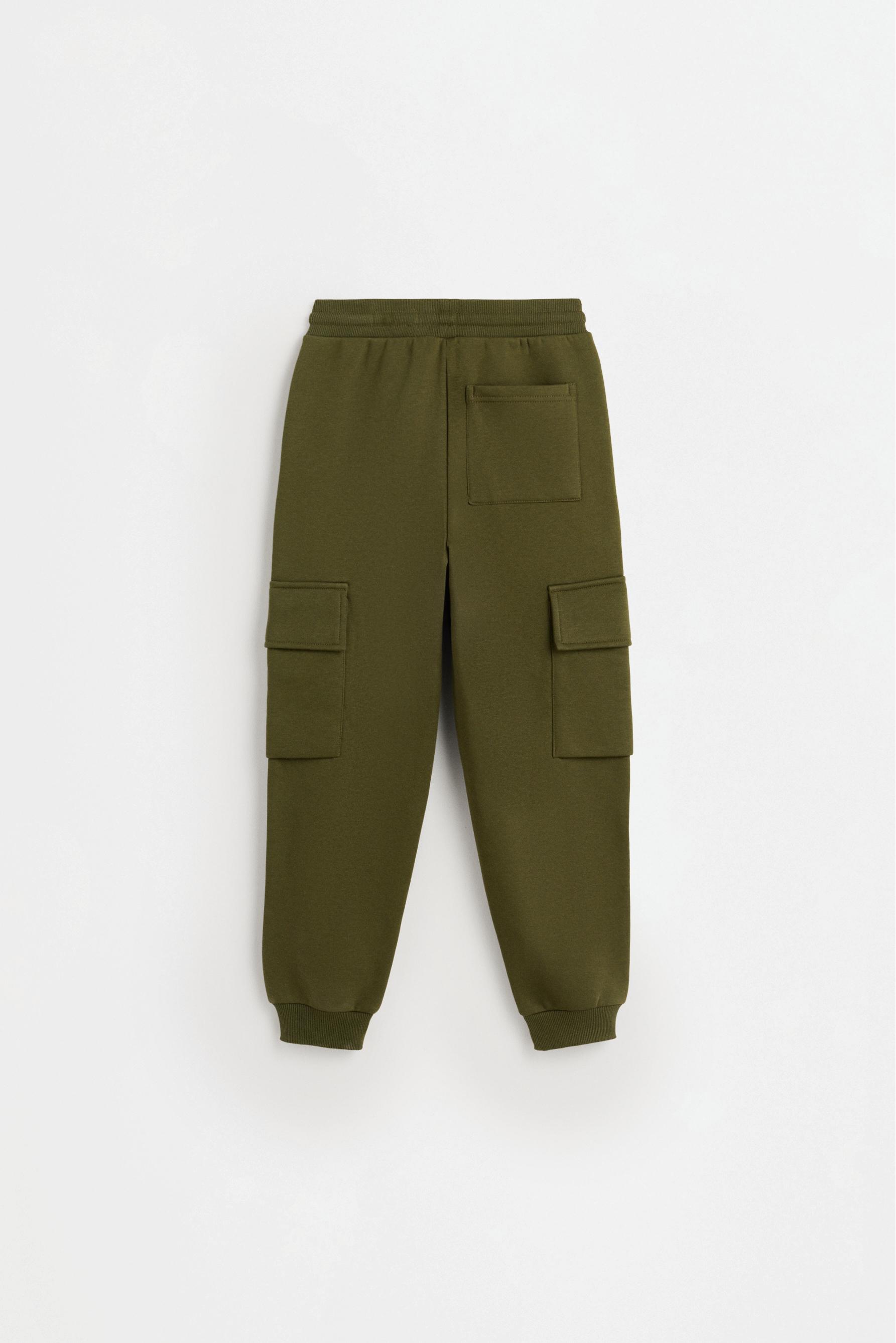 Plush cargo joggers — KHAKI