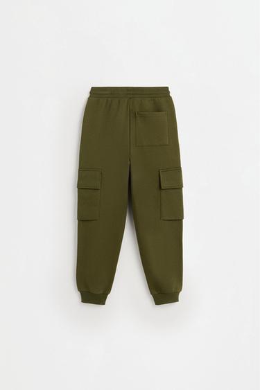 Plush cargo joggers — KHAKI 2