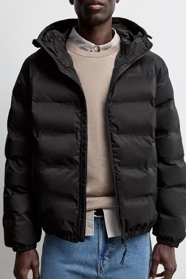 Padded jacket with hood — BLACK 3