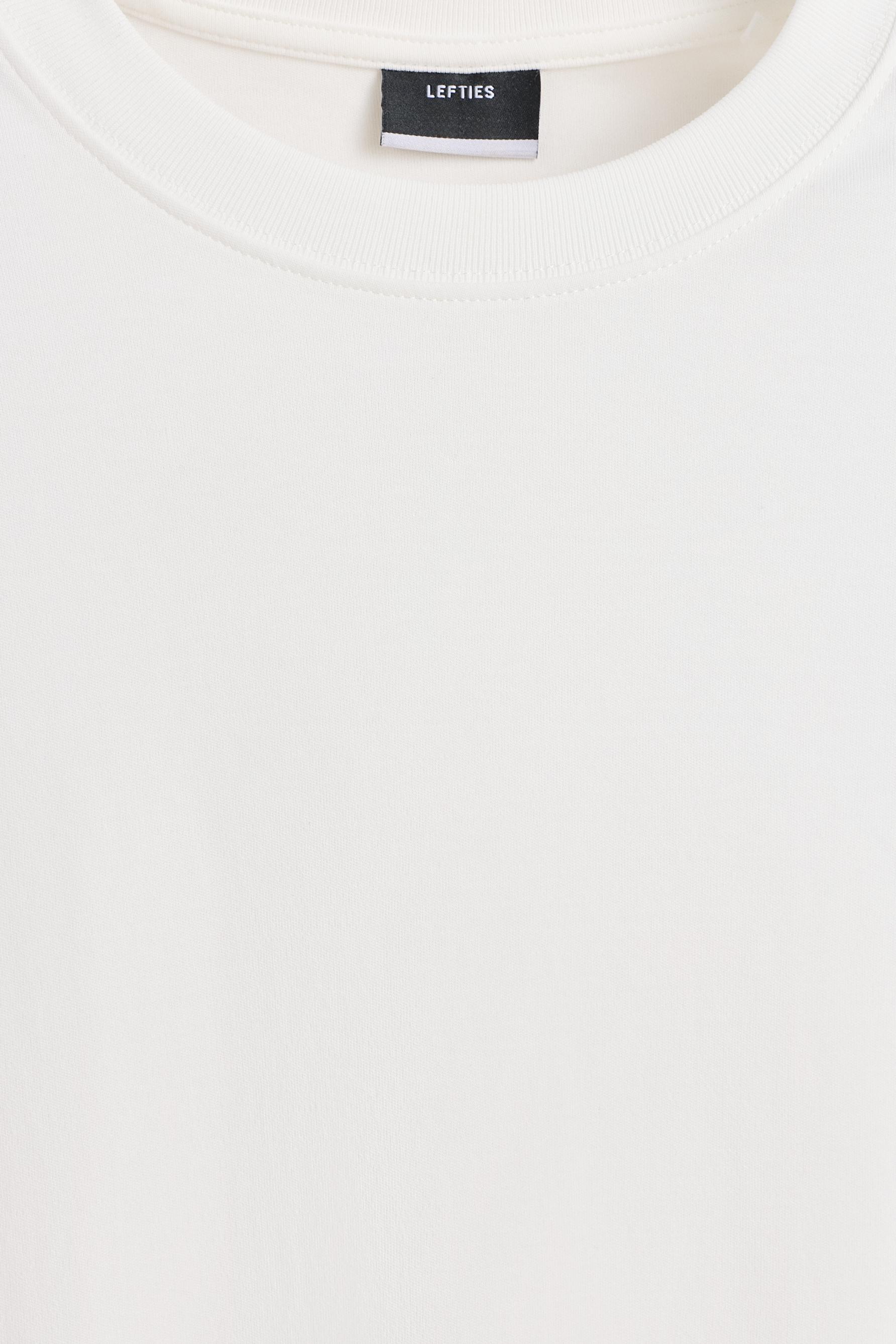 Long sleeve interlock T-shirt — OFF WHITE
