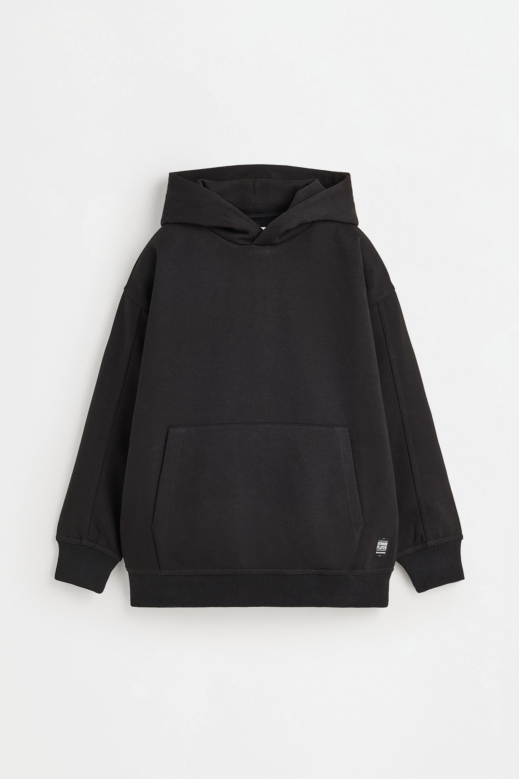 Hooded sweatshirt — BLACK