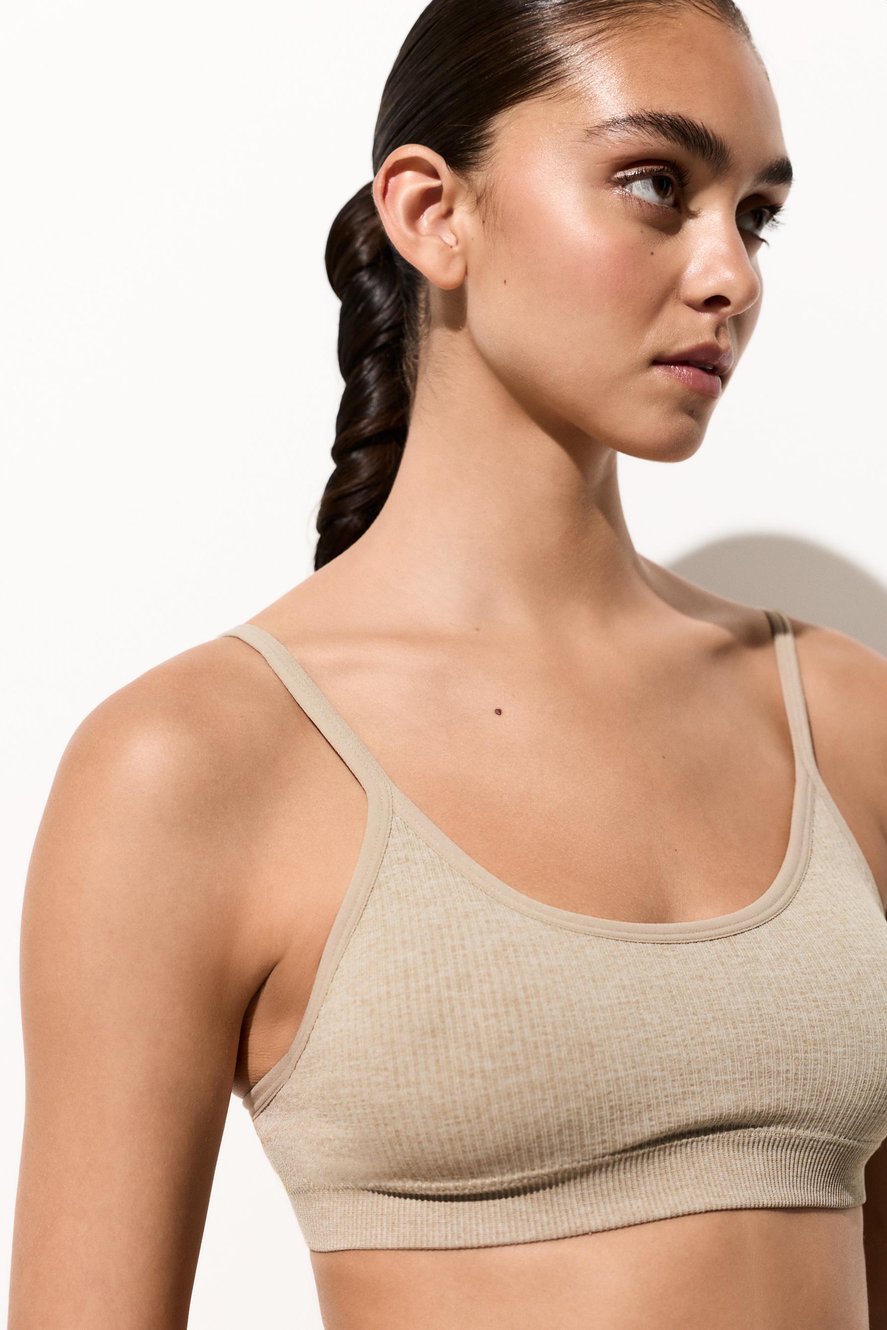 Seamless bra top (2-pack) — CHOCOLATE