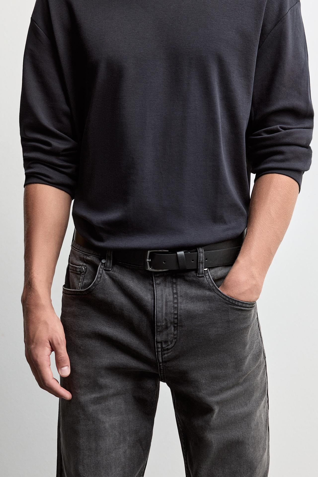 Dress belt — BLACK MARL