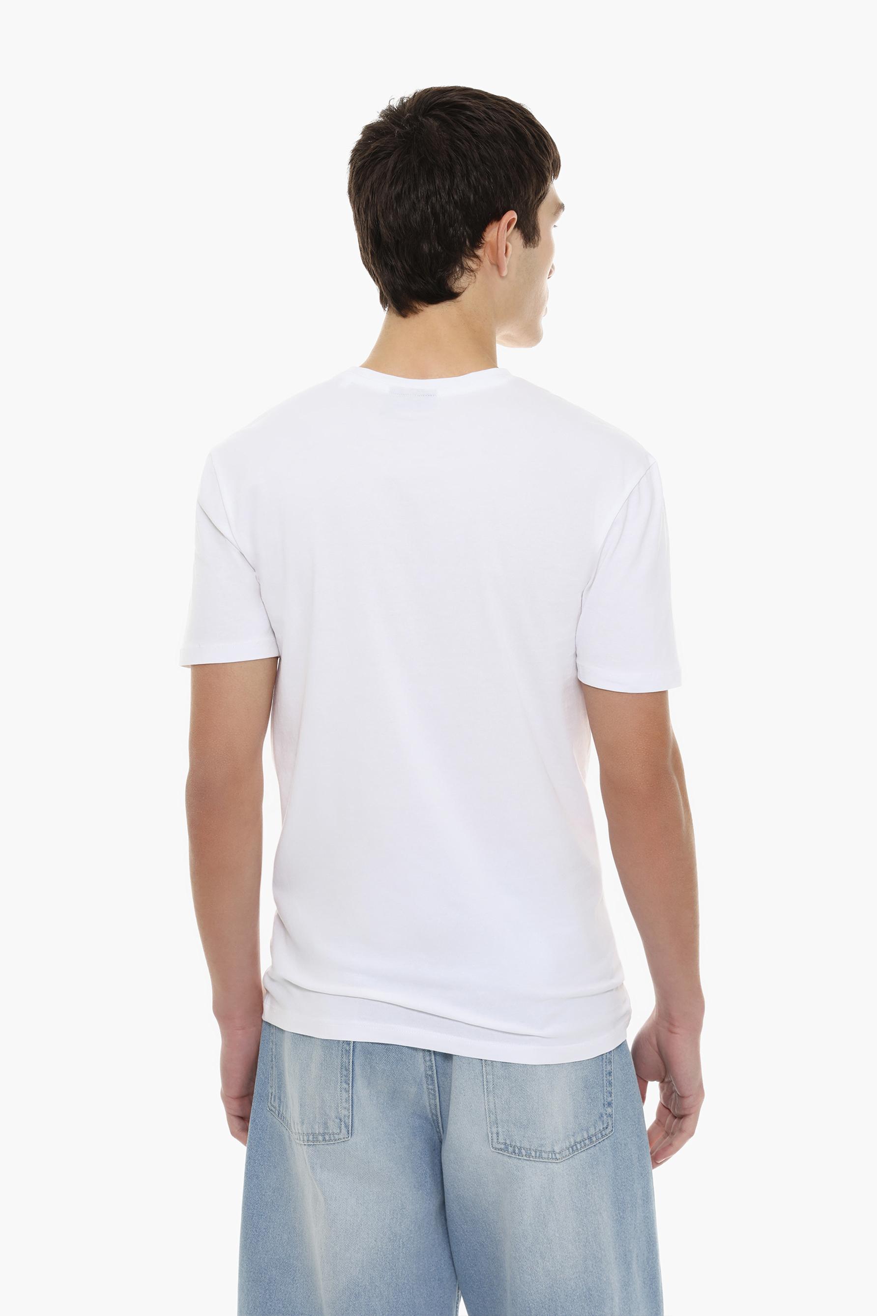 Soft slim fit T-shirt — WHITE