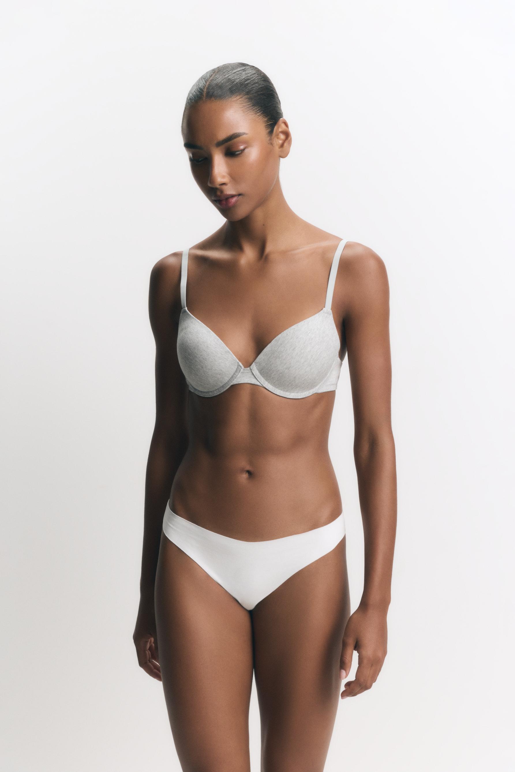 3-pack of cotton thongs — GREY
