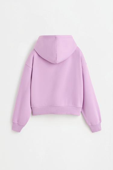 Cropped hoodie — MAUVE PINK 2